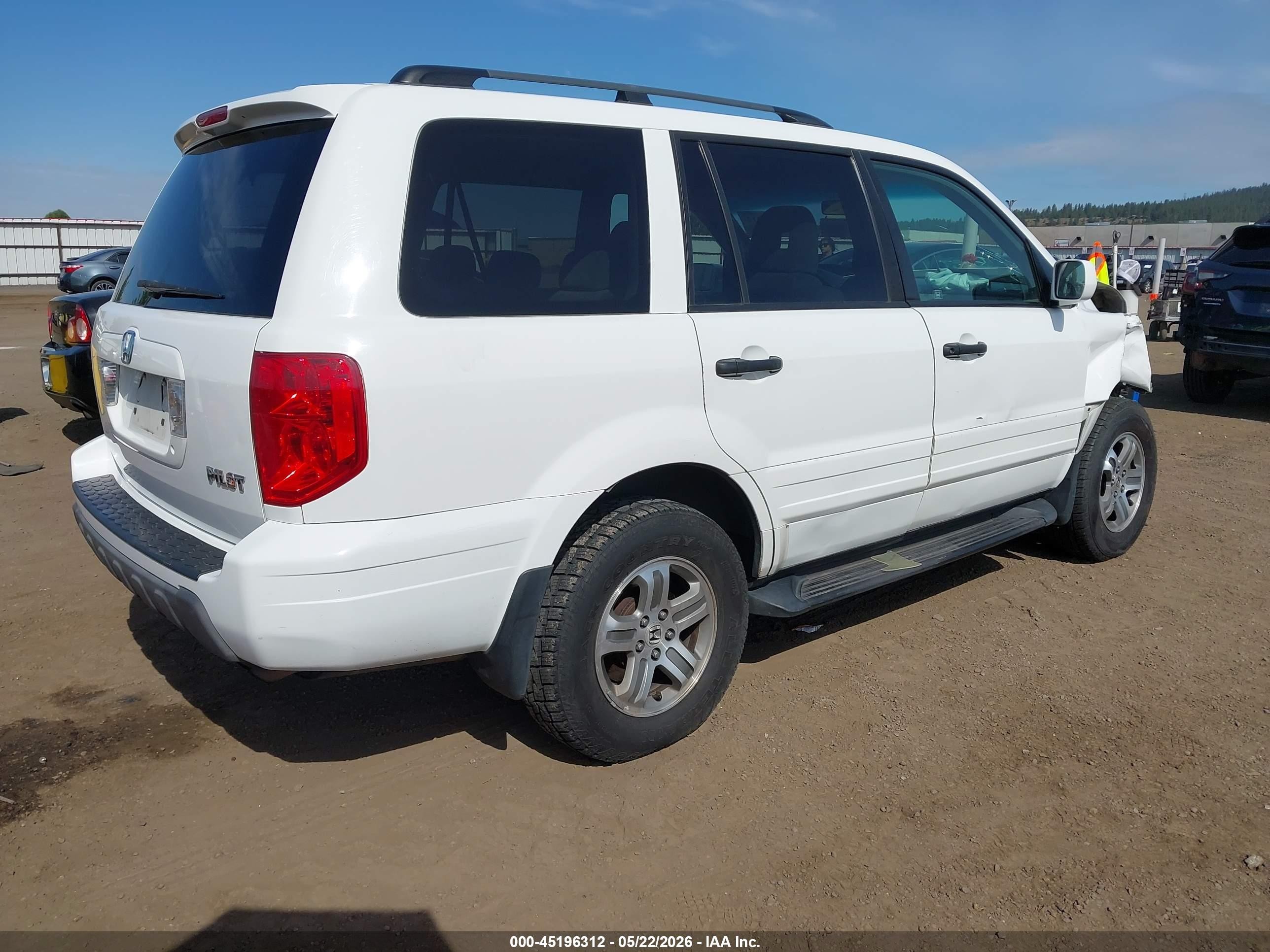 2003 Honda Pilot Ex Белый vin: 2HKYF18443H615320