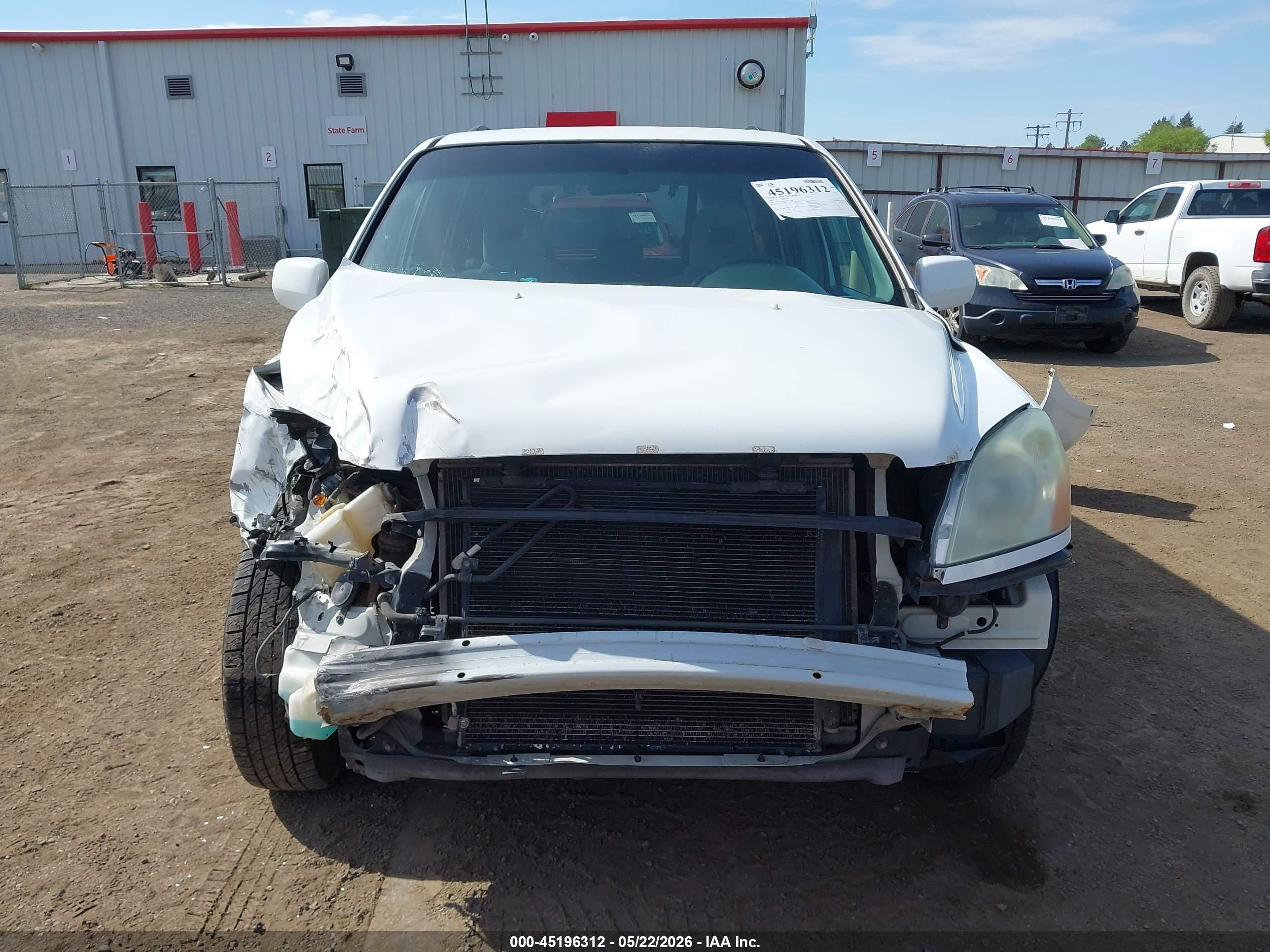 2003 Honda Pilot Ex Белый vin: 2HKYF18443H615320