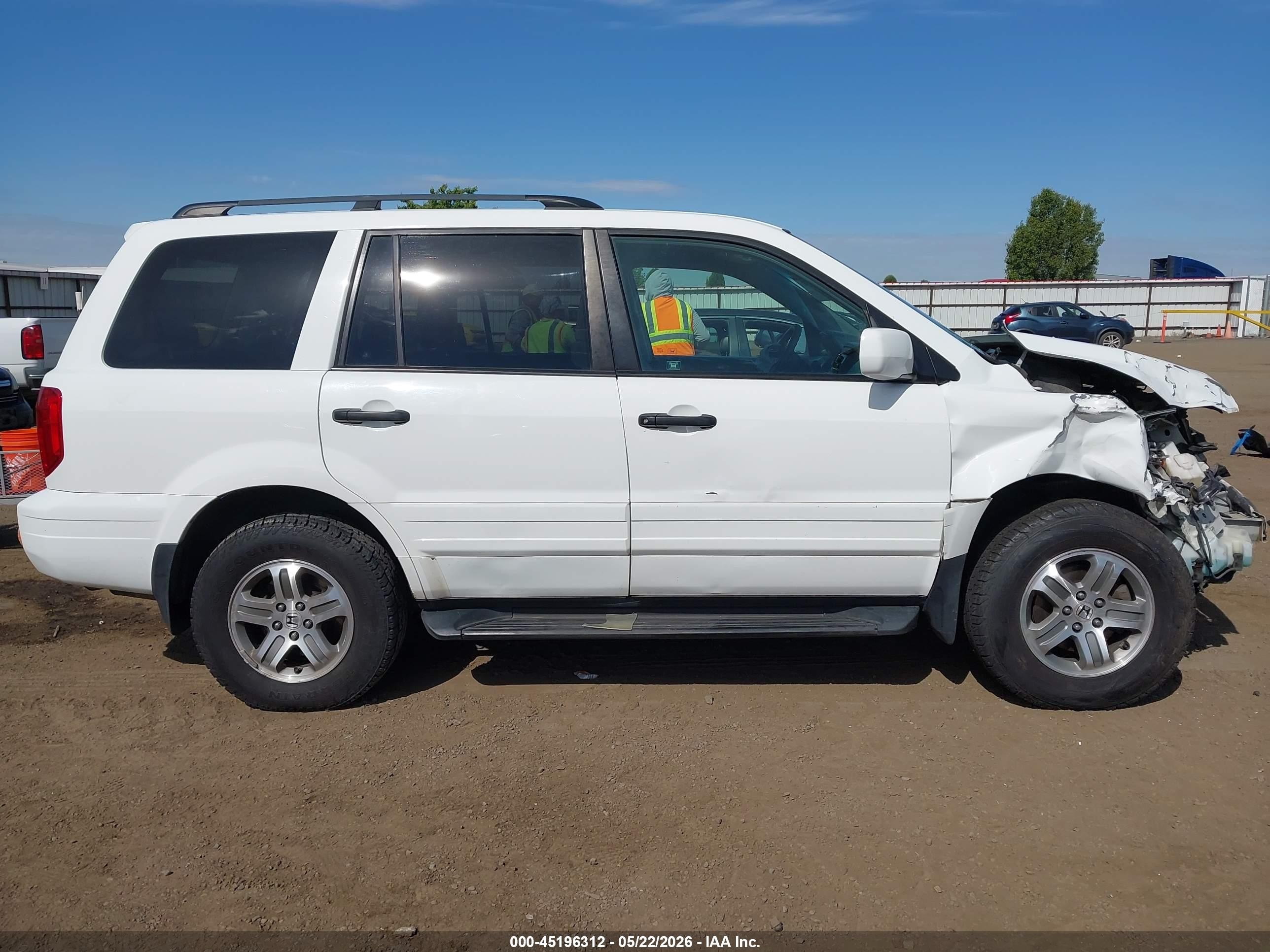 2003 Honda Pilot Ex Белый vin: 2HKYF18443H615320