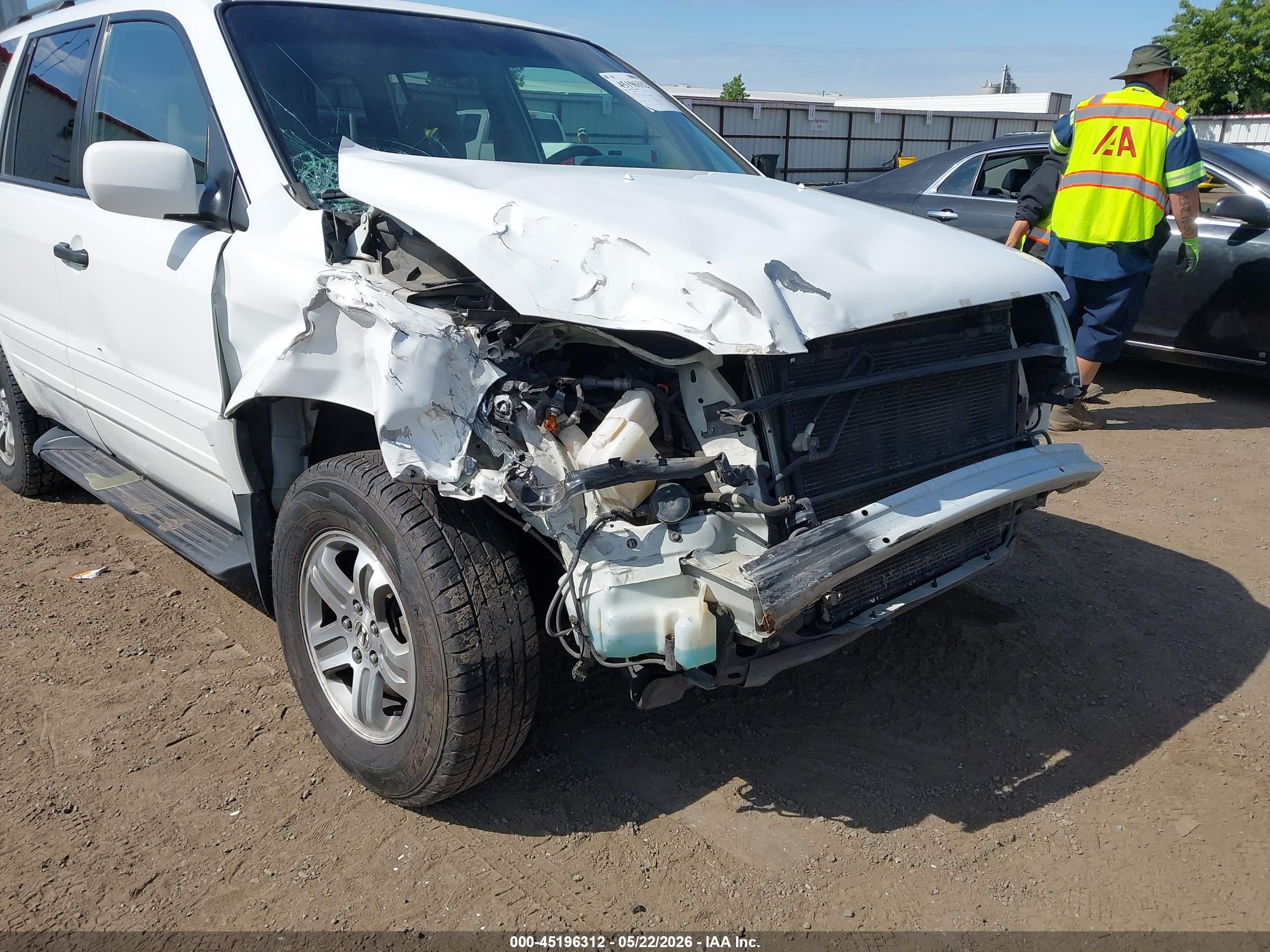 2003 Honda Pilot Ex Белый vin: 2HKYF18443H615320