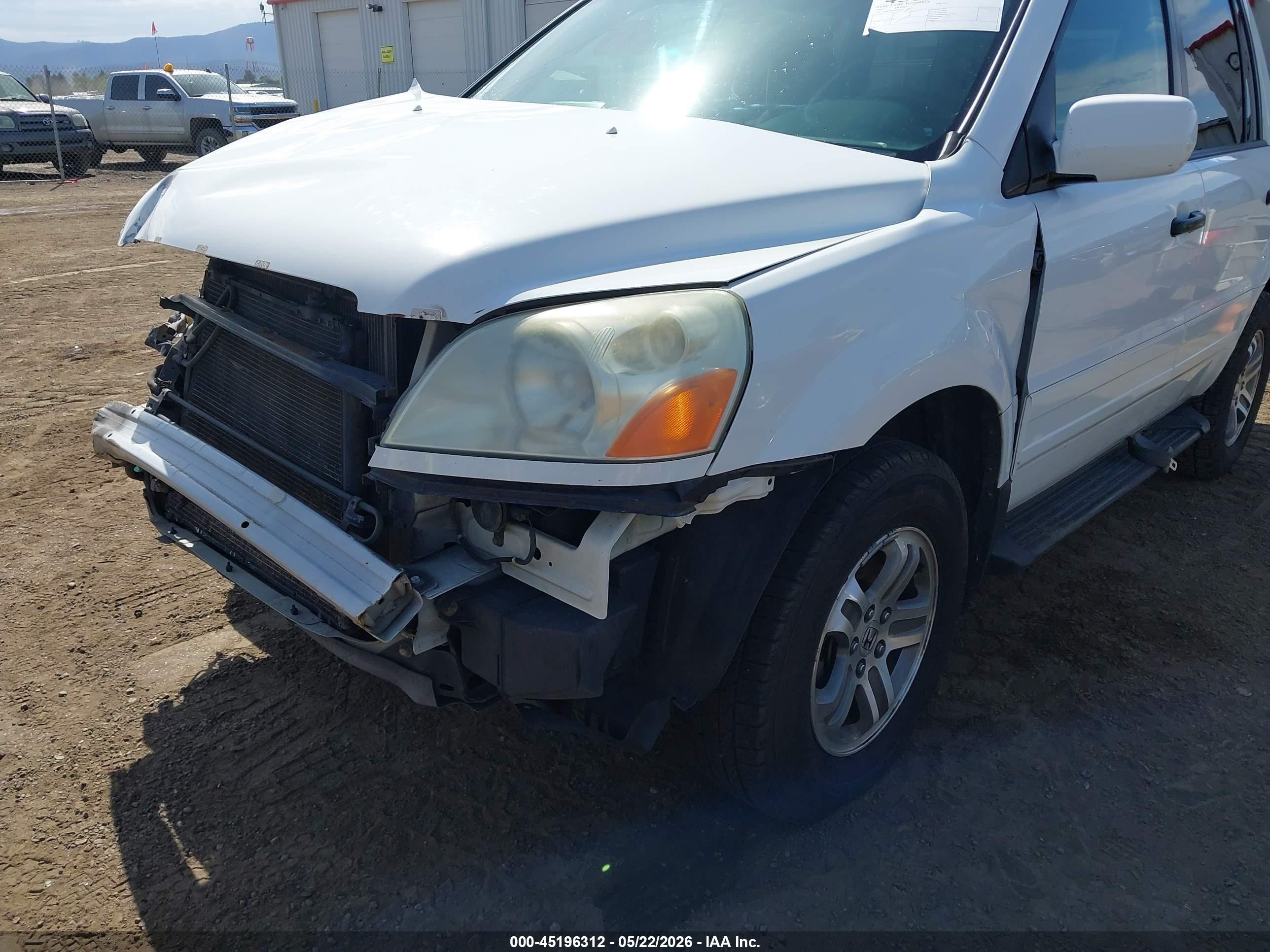 2003 Honda Pilot Ex Белый vin: 2HKYF18443H615320