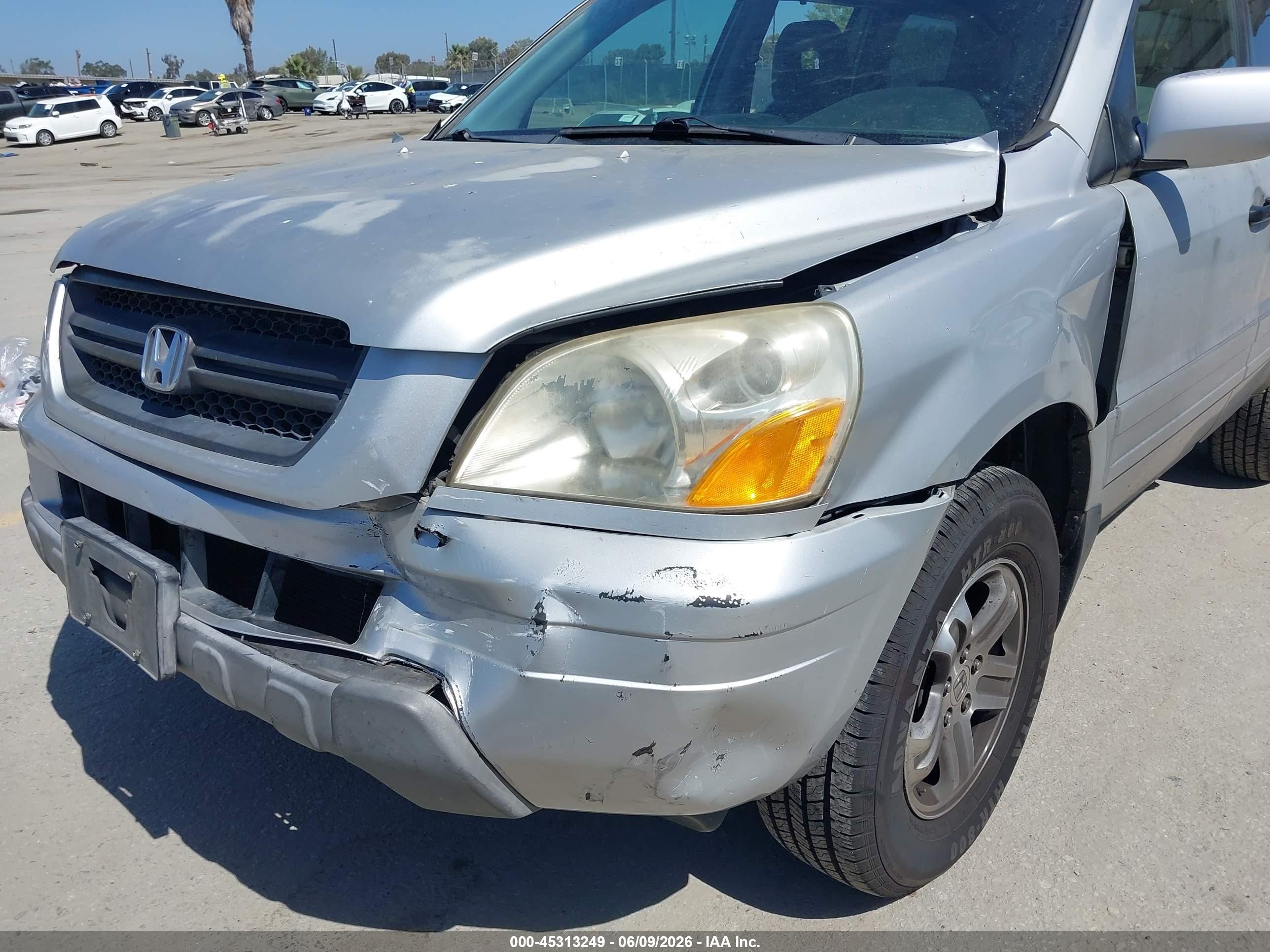 2003 Honda Pilot Ex Gray vin: 2HKYF18443H620680