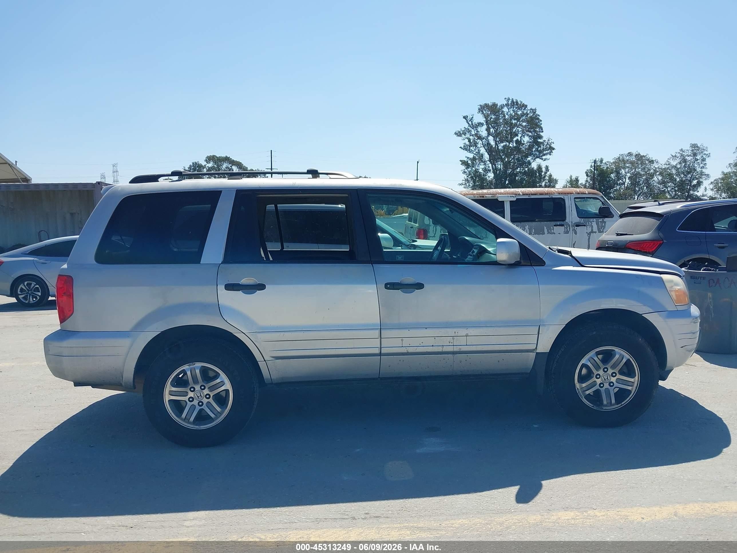 2003 Honda Pilot Ex Gray vin: 2HKYF18443H620680
