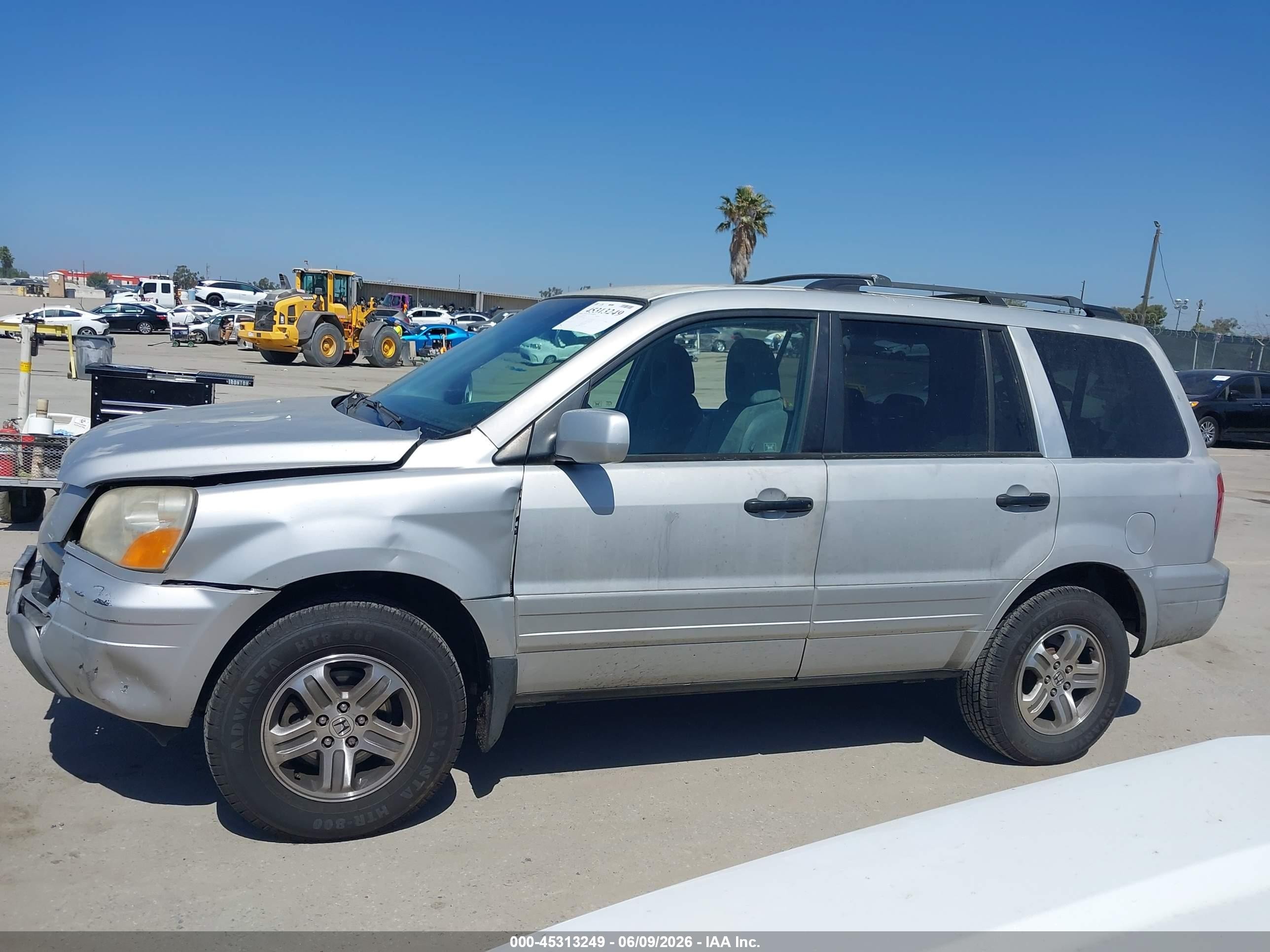 2003 Honda Pilot Ex Gray vin: 2HKYF18443H620680
