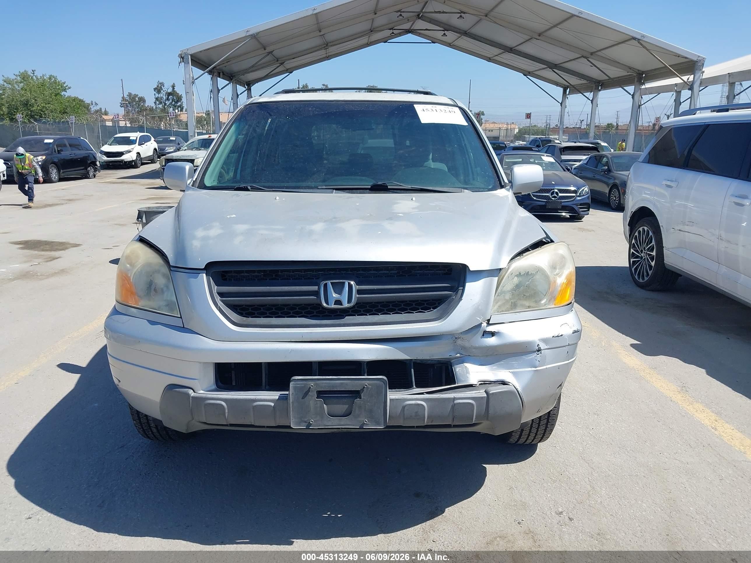 2003 Honda Pilot Ex Gray vin: 2HKYF18443H620680