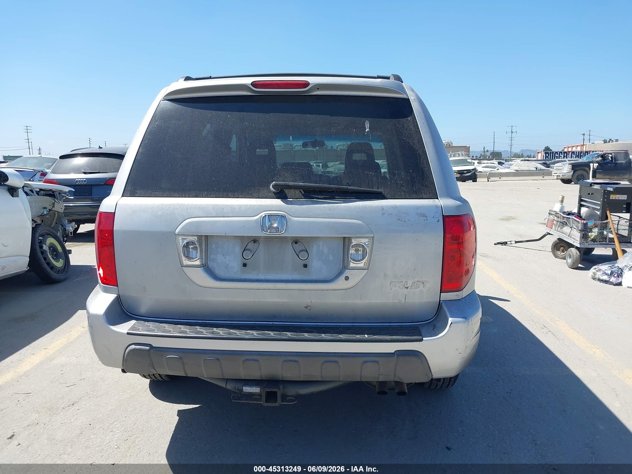 2003 Honda Pilot Ex Gray vin: 2HKYF18443H620680