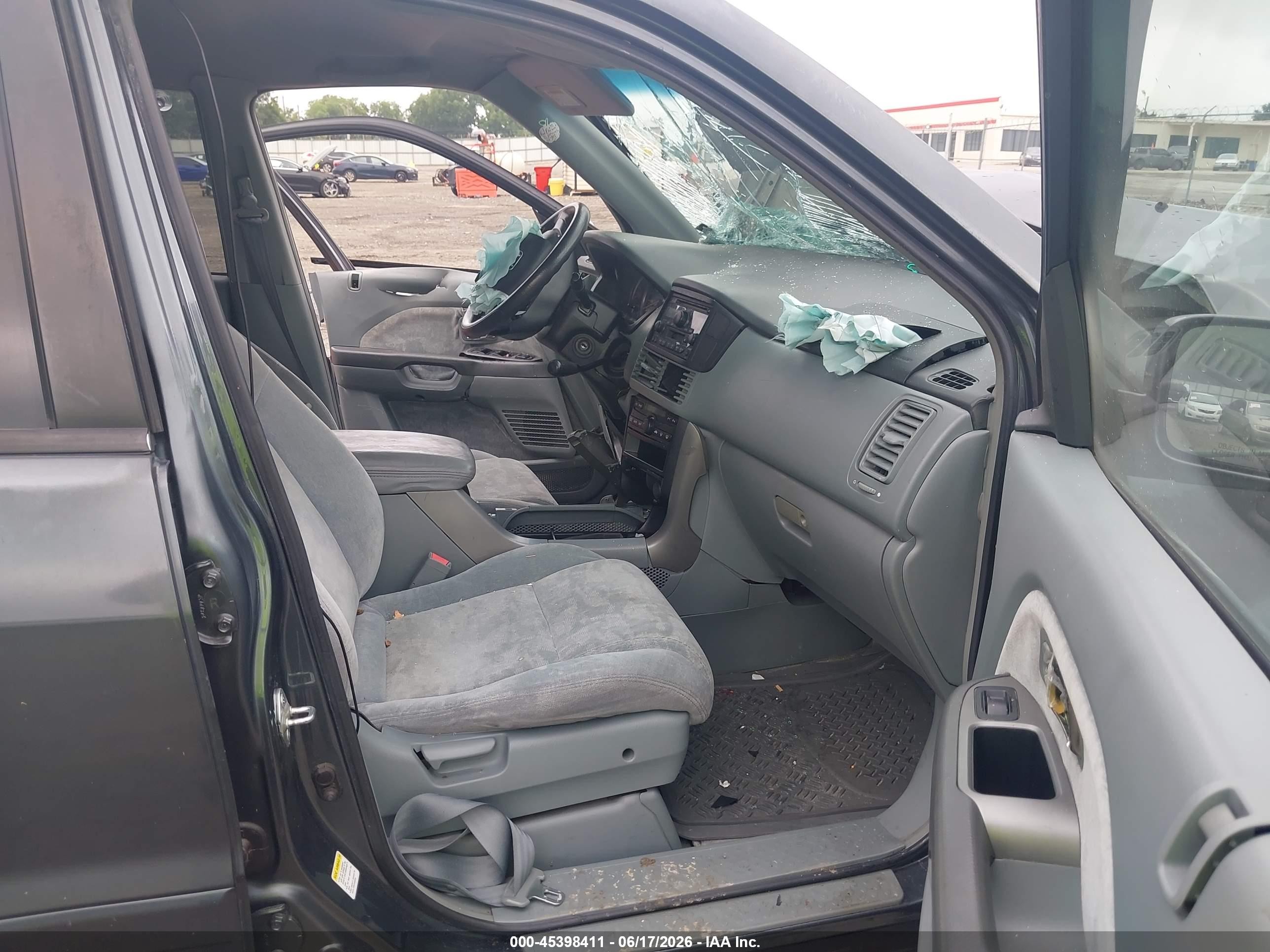 2004 Honda Pilot Ex Gray vin: 2HKYF18444H513372