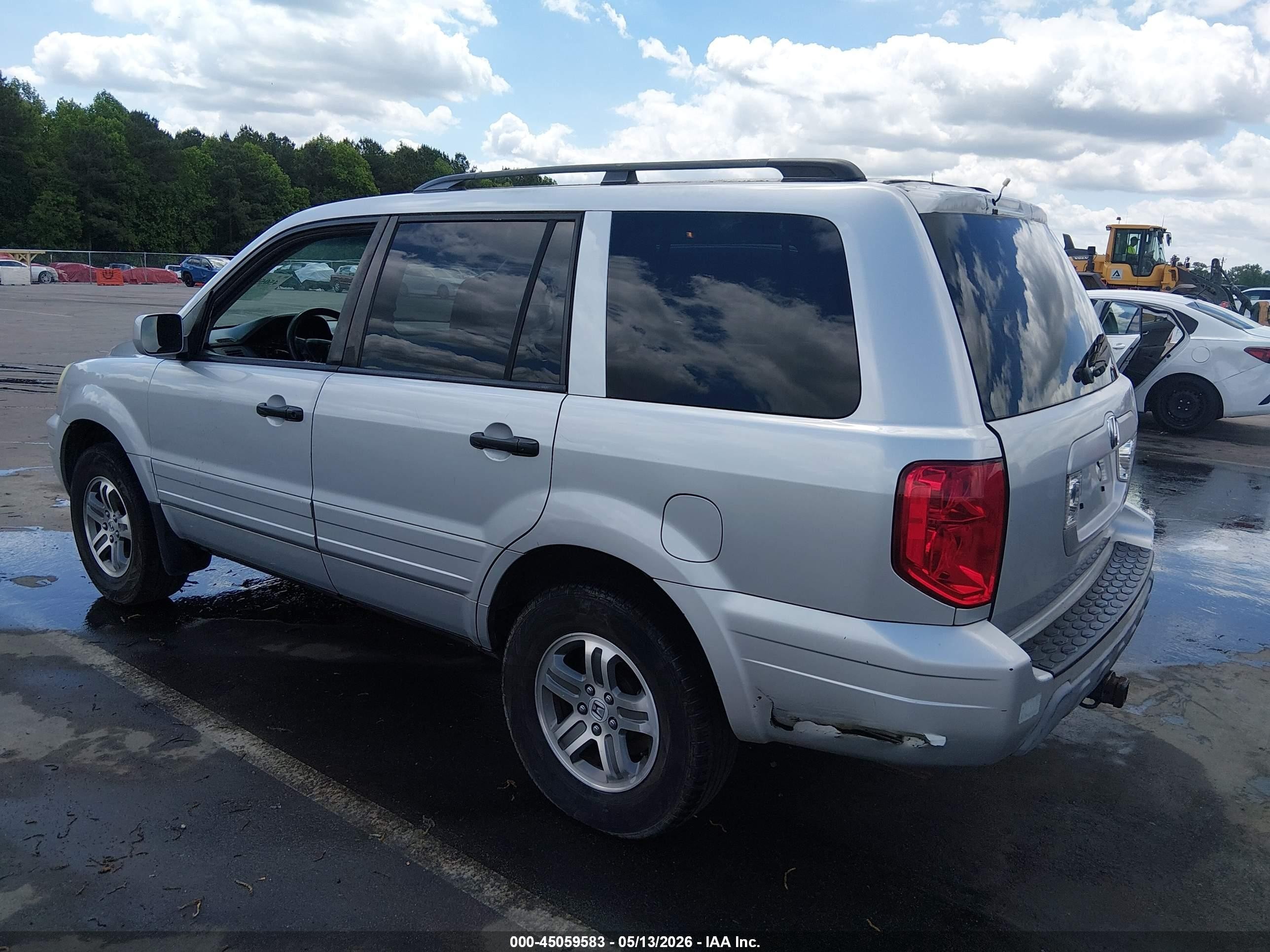2004 Honda Pilot Ex Silver vin: 2HKYF18444H553063