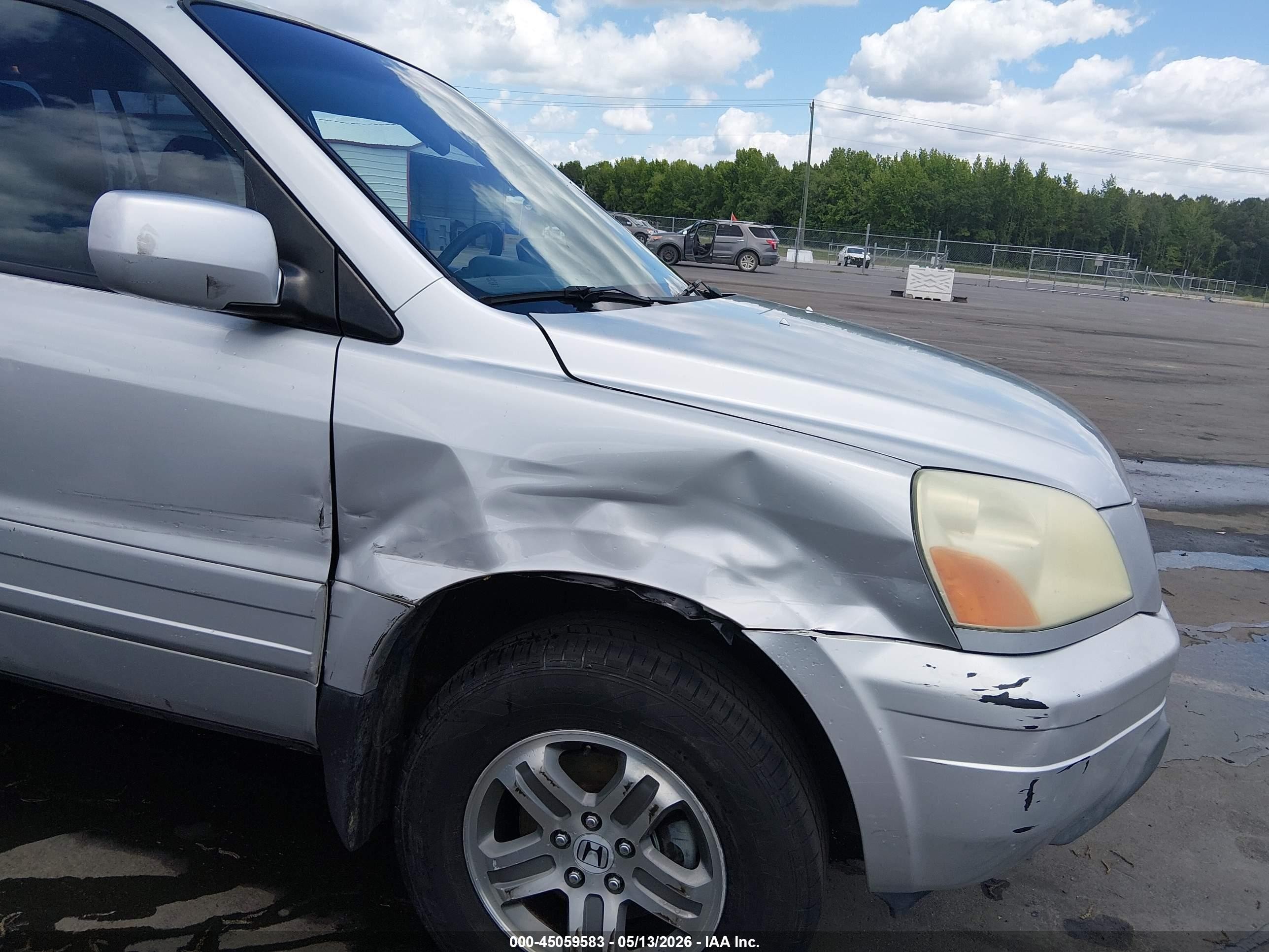 2004 Honda Pilot Ex Silver vin: 2HKYF18444H553063