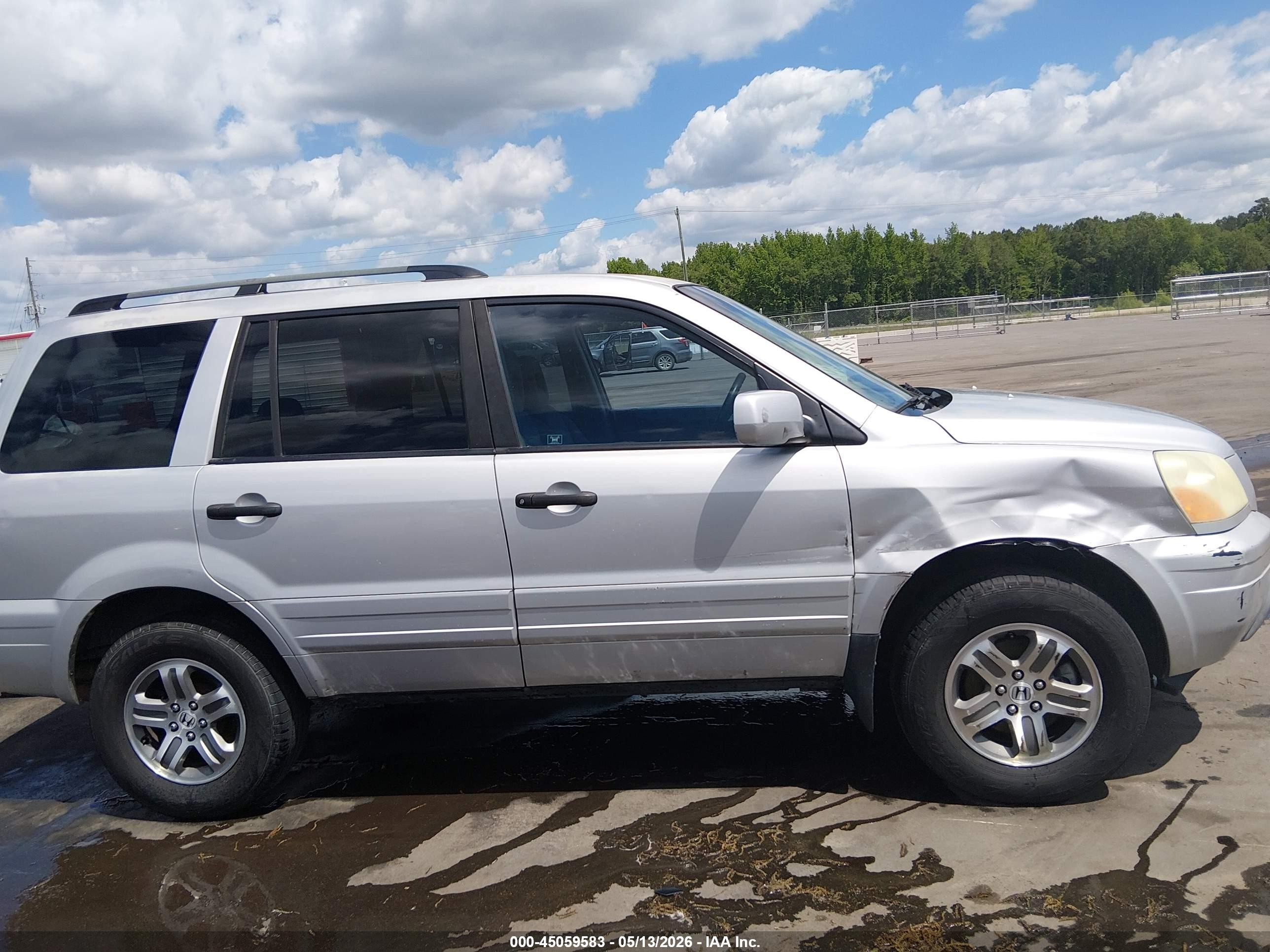 2004 Honda Pilot Ex Silver vin: 2HKYF18444H553063