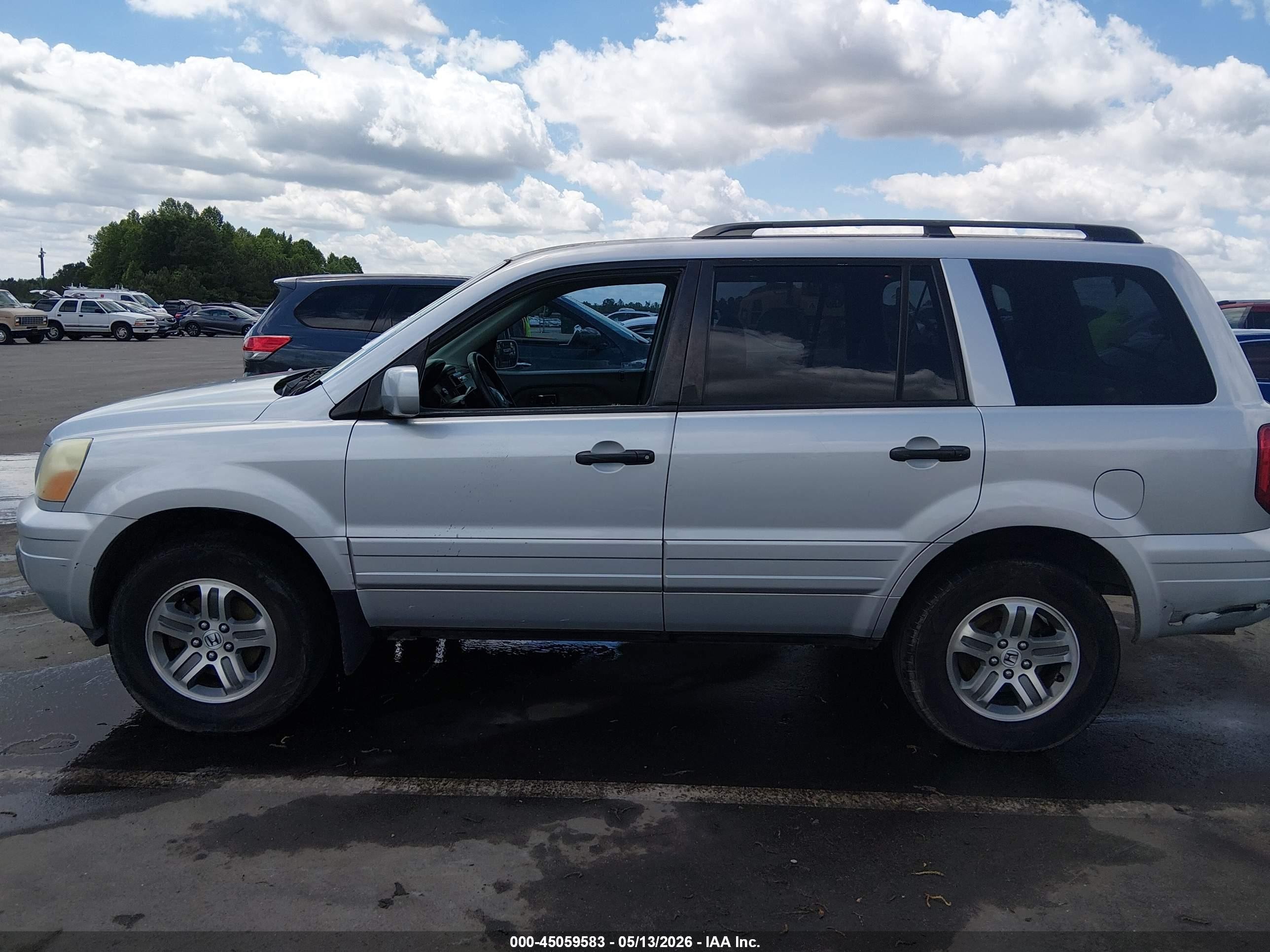 2004 Honda Pilot Ex Silver vin: 2HKYF18444H553063