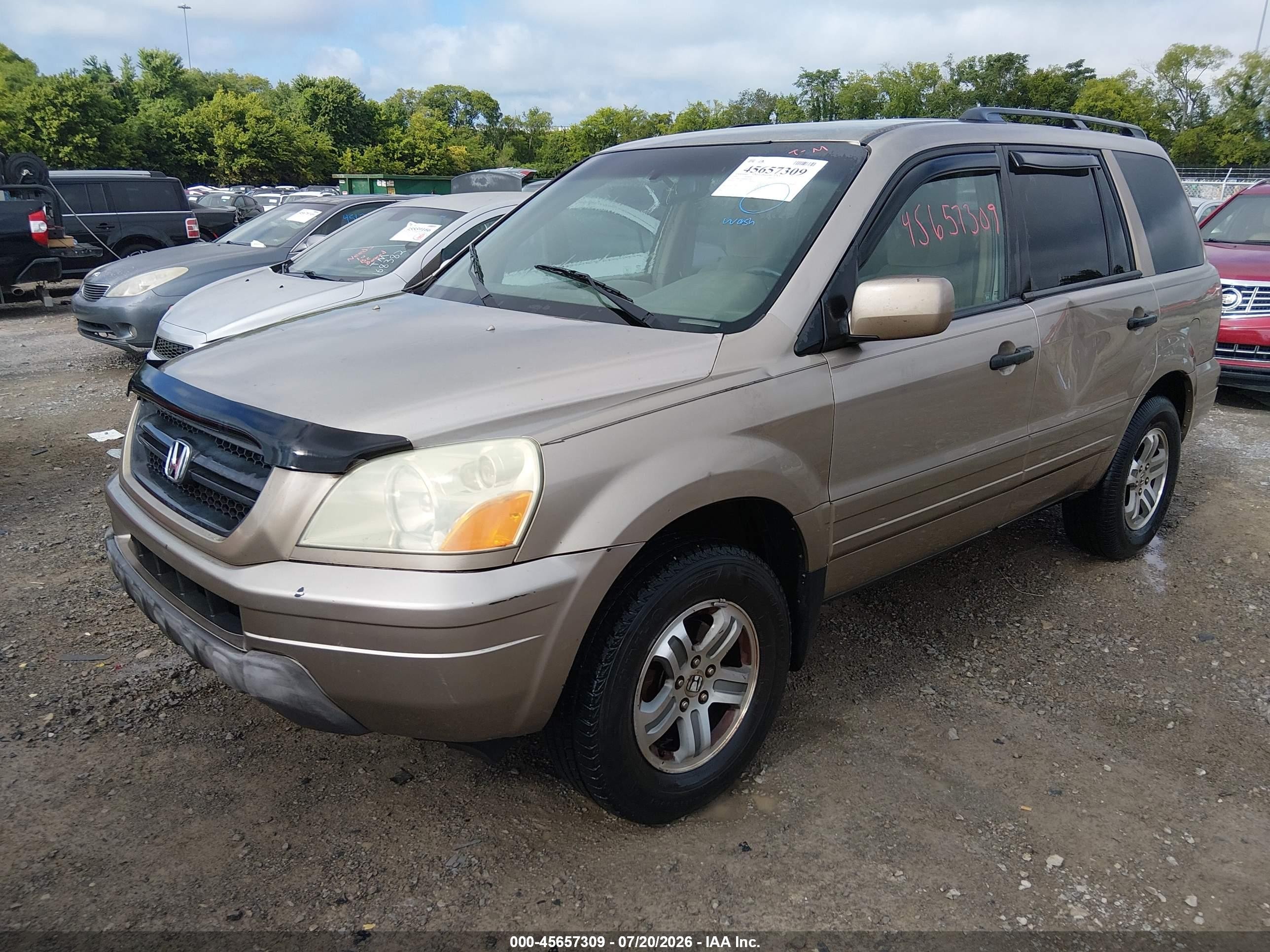2004 Honda Pilot Ex Золотой vin: 2HKYF18444H603296