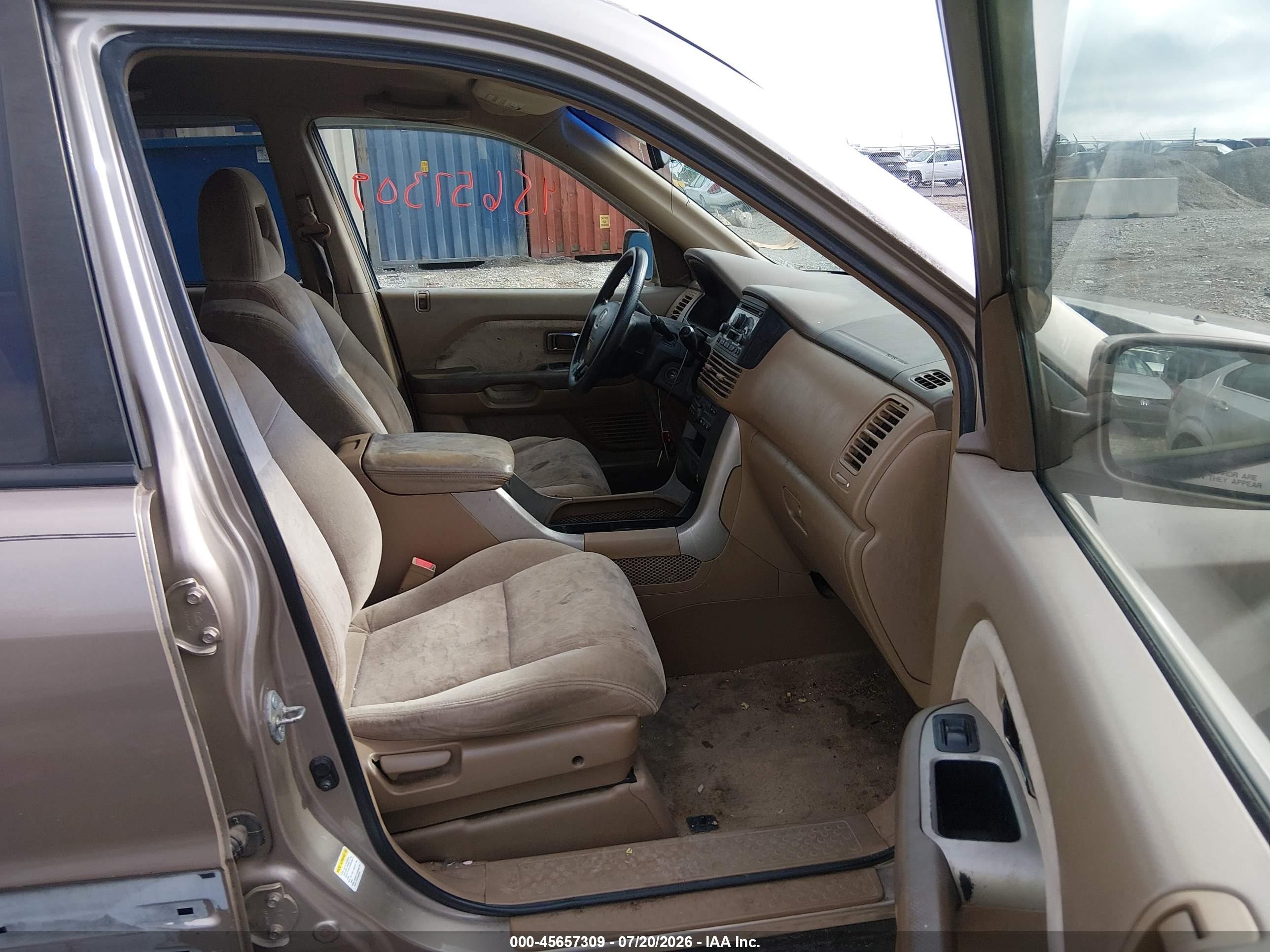 2004 Honda Pilot Ex Золотой vin: 2HKYF18444H603296