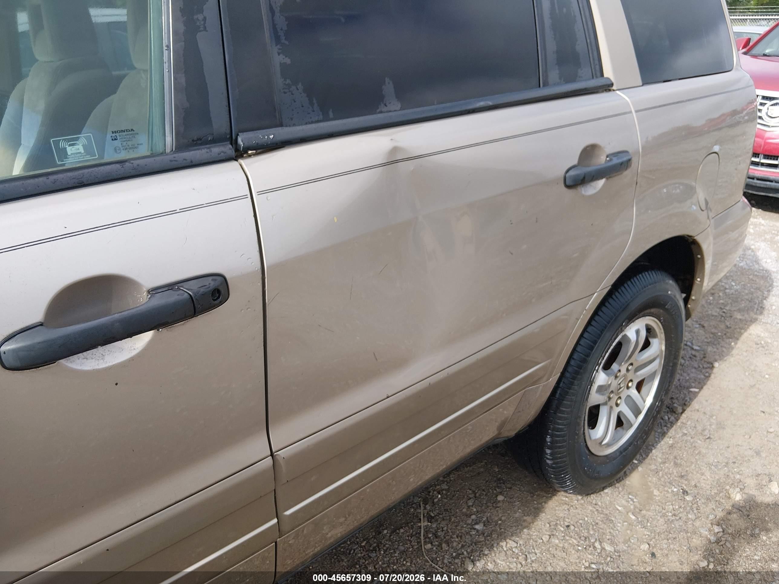 2004 Honda Pilot Ex Золотой vin: 2HKYF18444H603296
