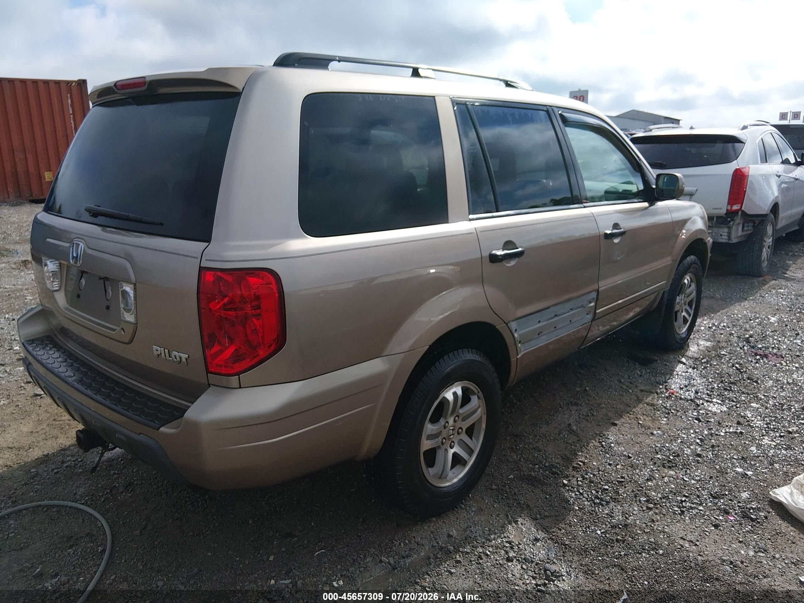 2004 Honda Pilot Ex Золотой vin: 2HKYF18444H603296