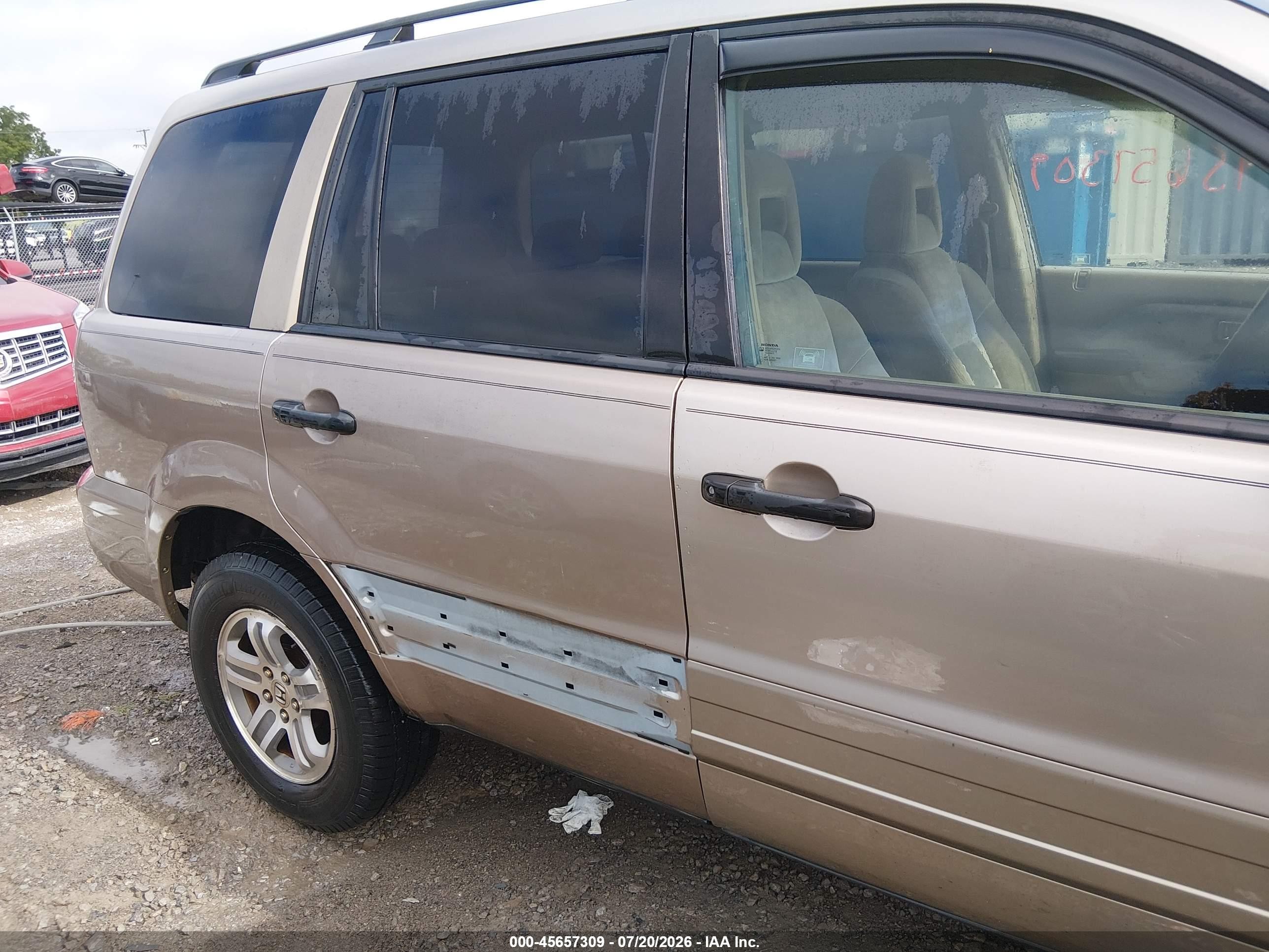 2004 Honda Pilot Ex Золотой vin: 2HKYF18444H603296
