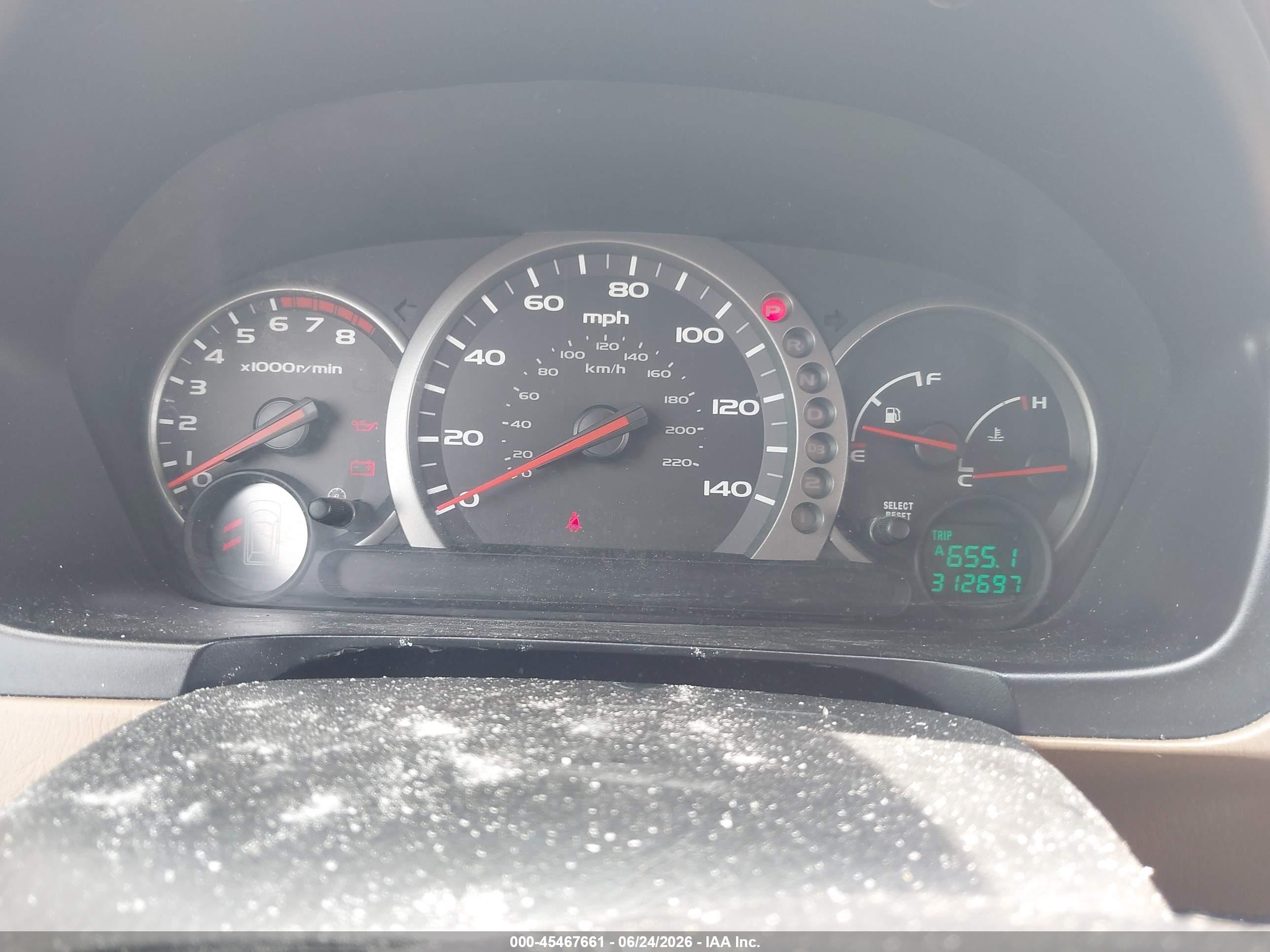 2004 Honda Pilot Ex Burgundy vin: 2HKYF18444H610815