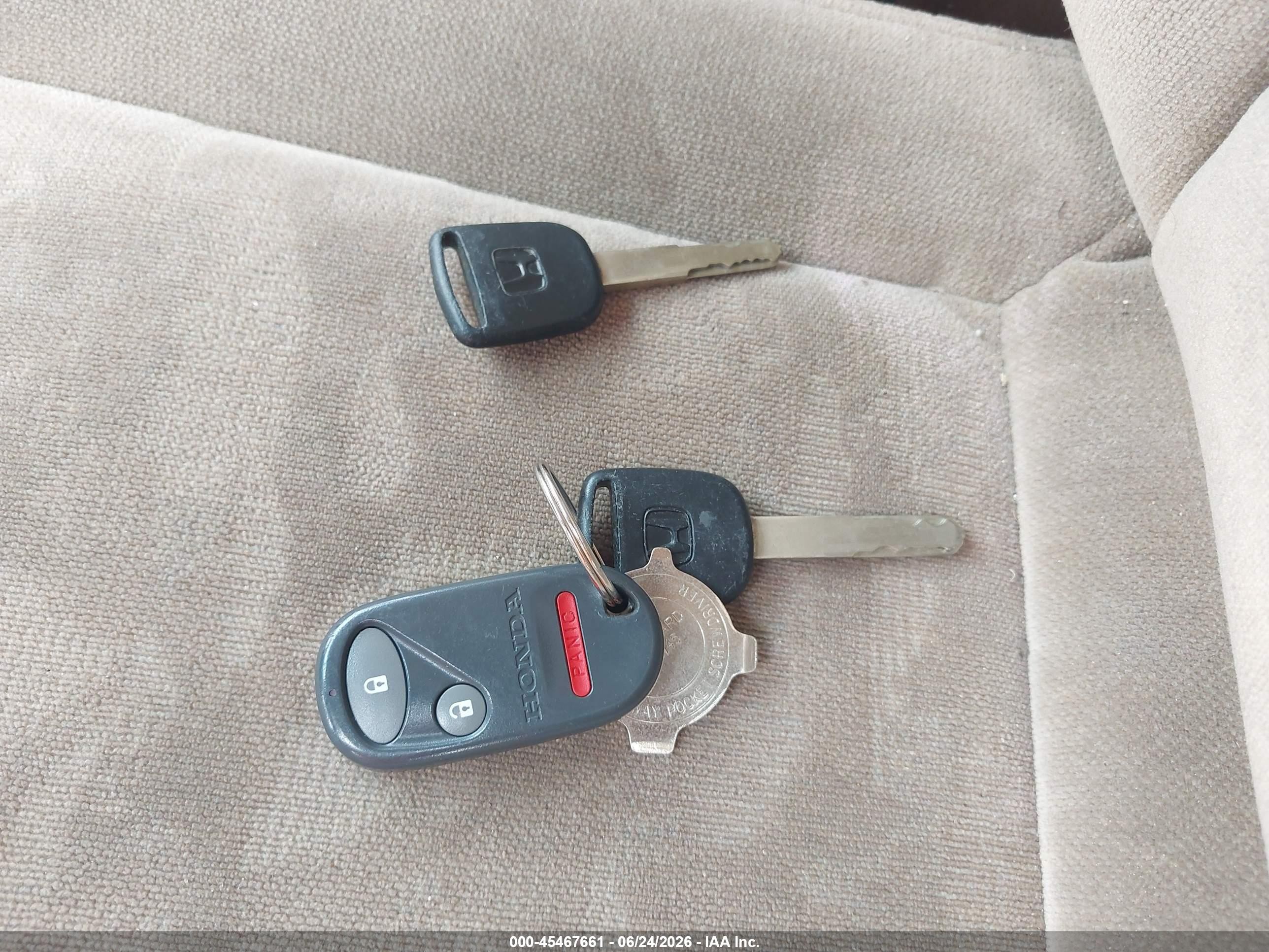 2004 Honda Pilot Ex Burgundy vin: 2HKYF18444H610815