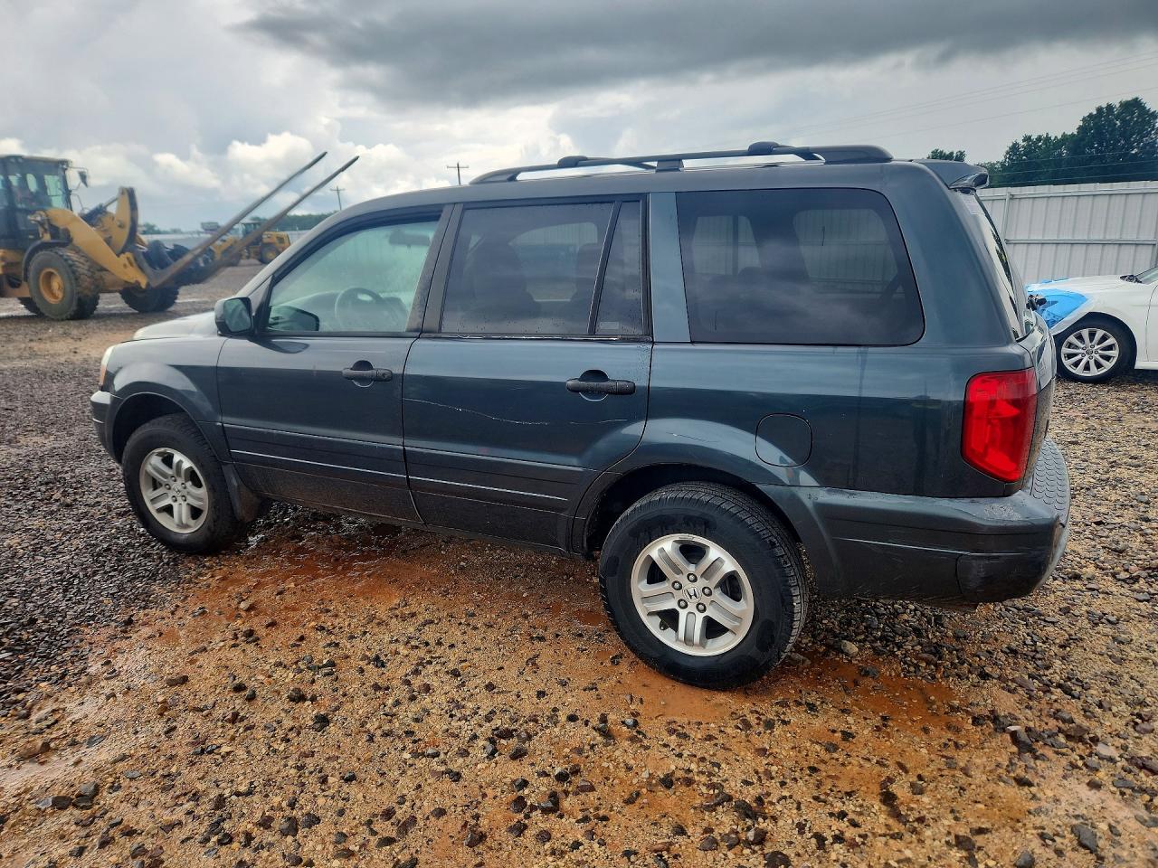 2005 Honda Pilot Ex Gray vin: 2HKYF18445H539441