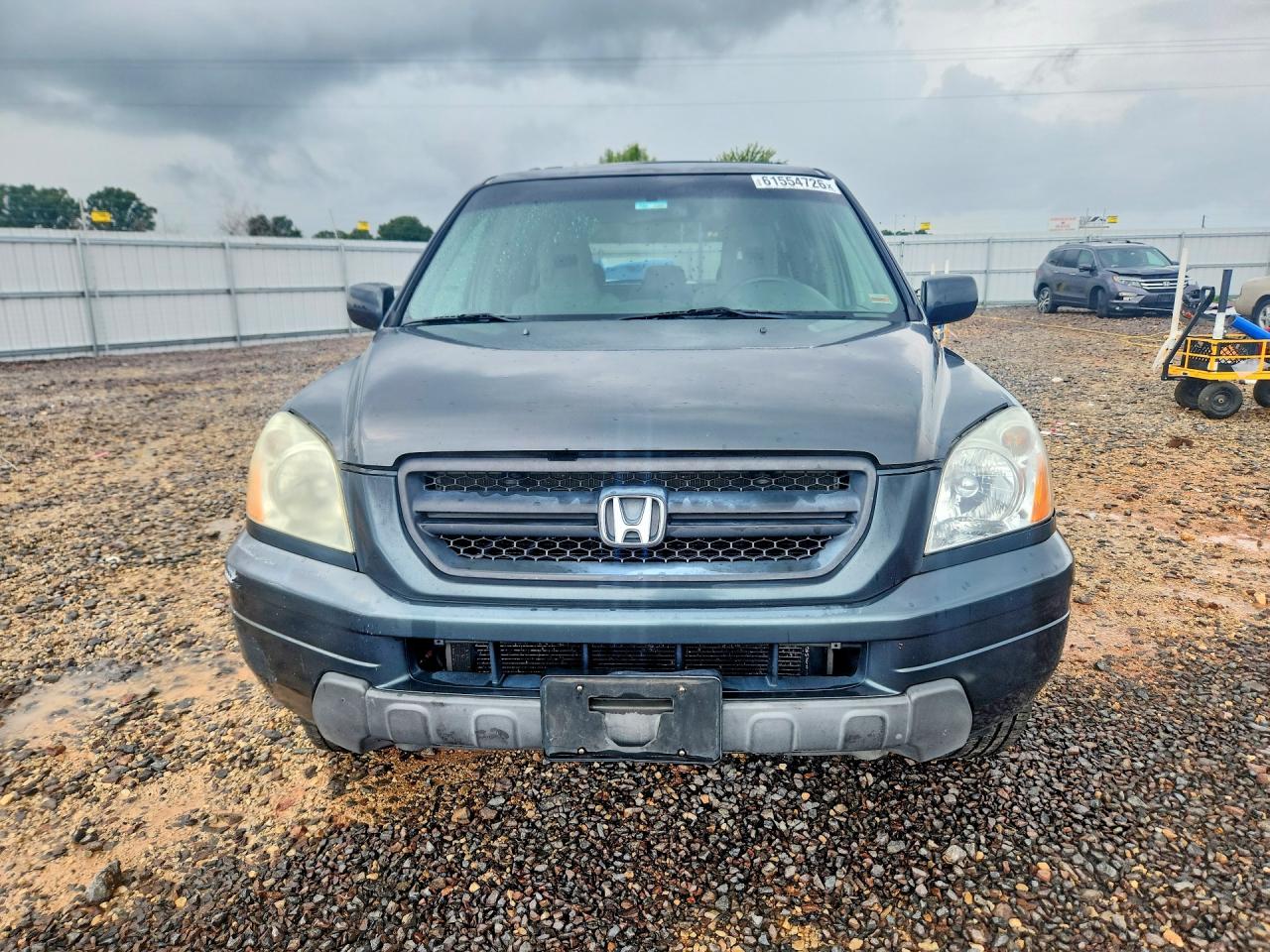 2005 Honda Pilot Ex Gray vin: 2HKYF18445H539441
