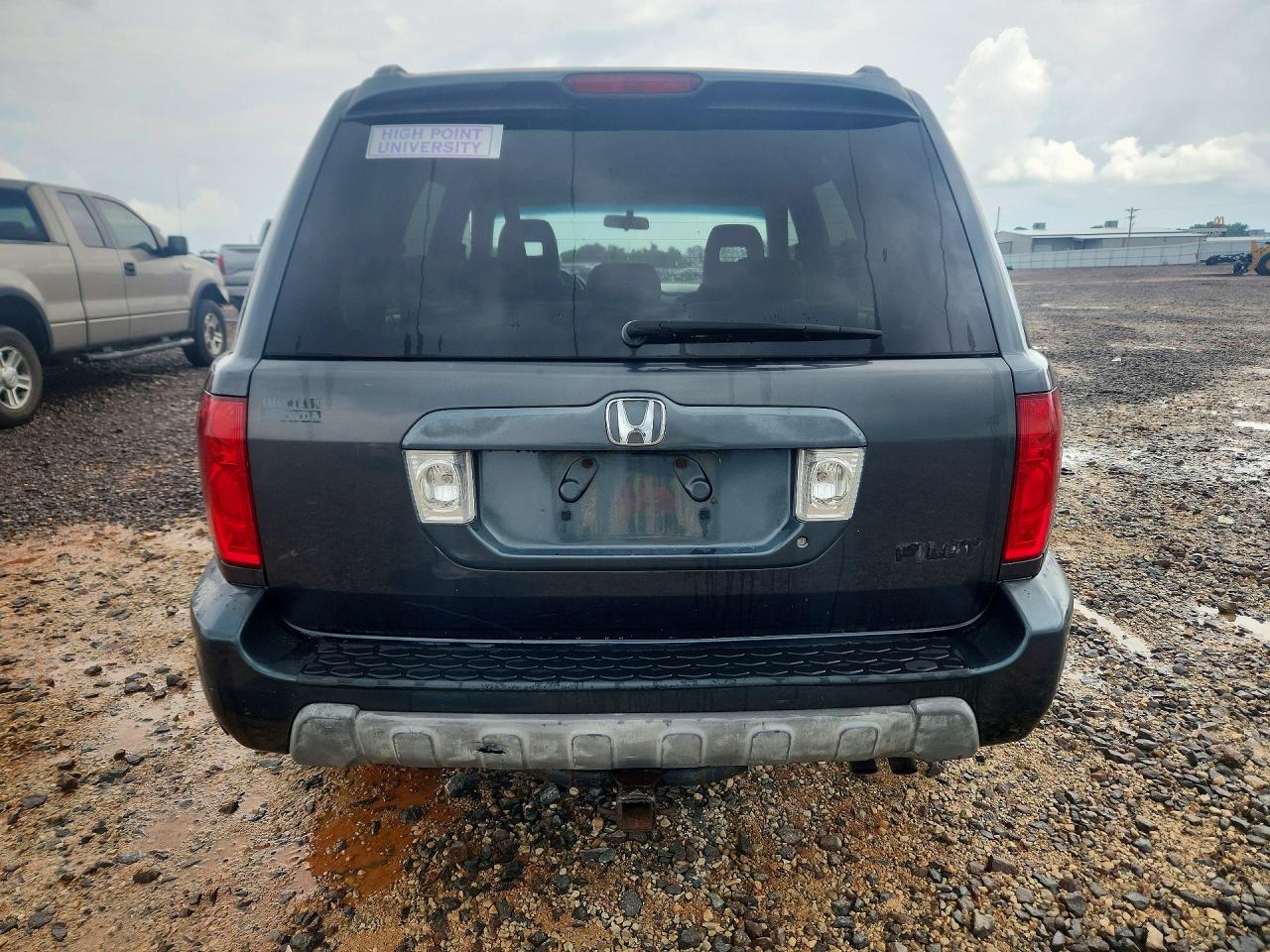 2005 Honda Pilot Ex Gray vin: 2HKYF18445H539441