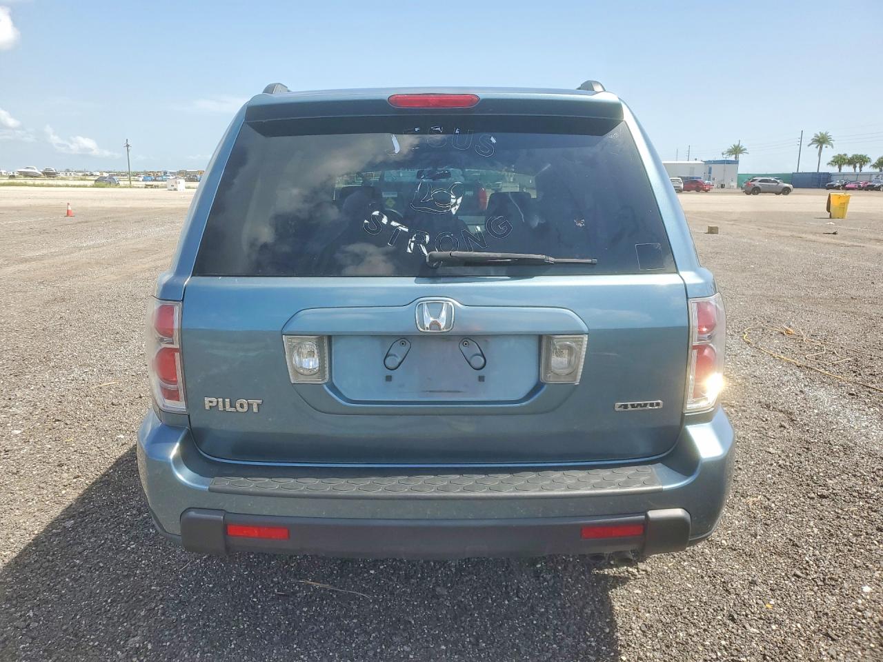 2006 Honda Pilot Ex Blue vin: 2HKYF18446H516694