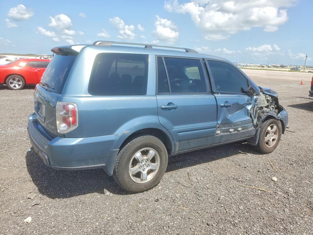 2006 Honda Pilot Ex Blue vin: 2HKYF18446H516694