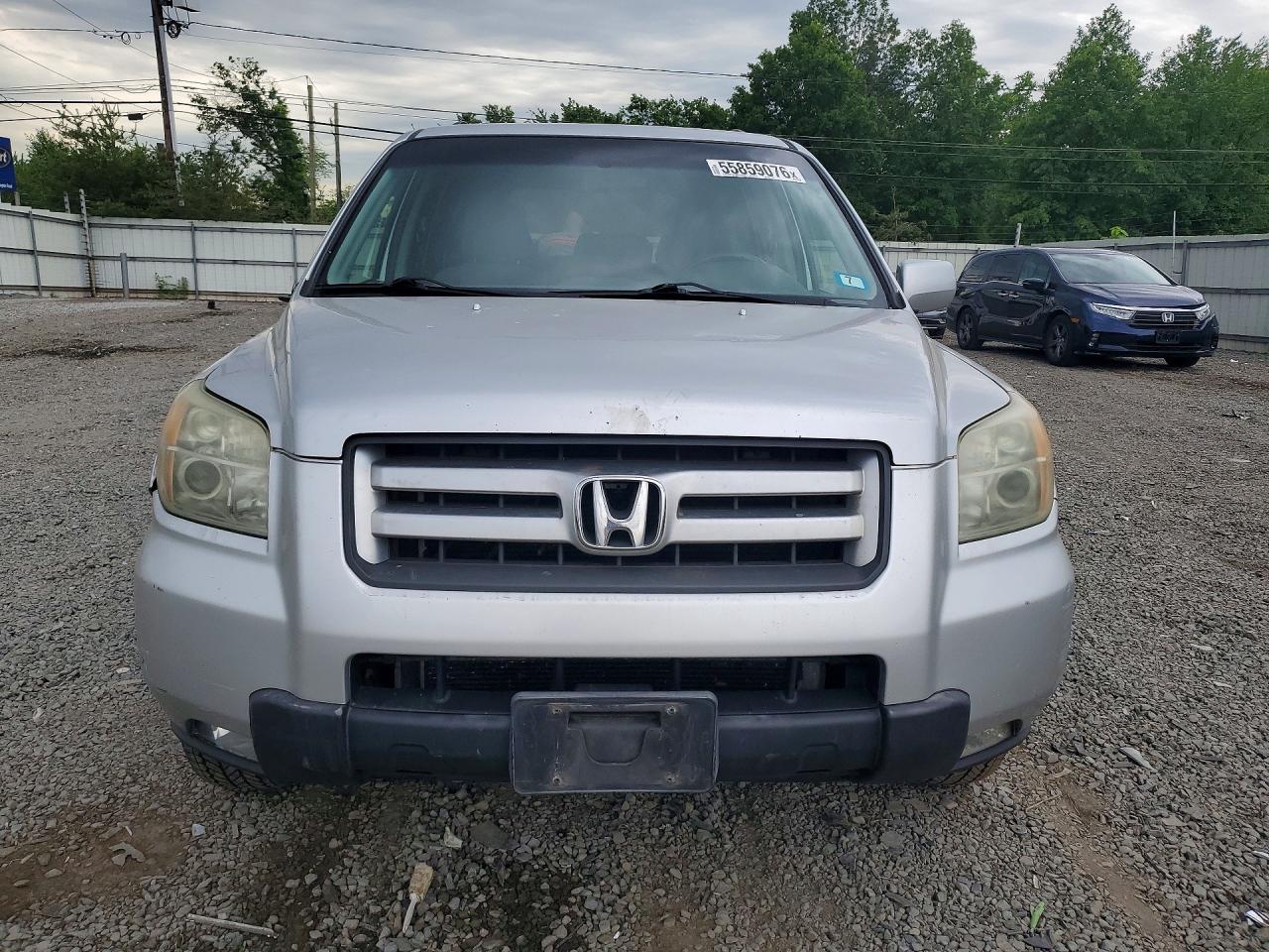2006 Honda Pilot Ex Silver vin: 2HKYF18446H546696