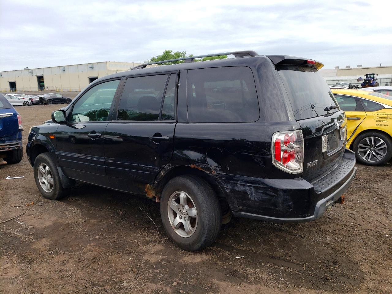 2007 Honda Pilot Ex Черный vin: 2HKYF18447H502294