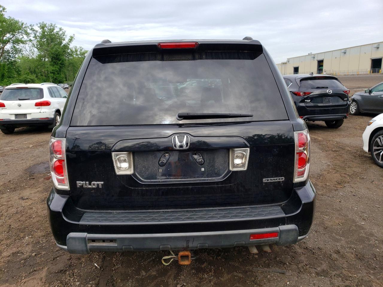 2007 Honda Pilot Ex Черный vin: 2HKYF18447H502294