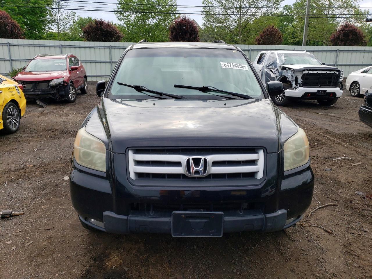 2007 Honda Pilot Ex Черный vin: 2HKYF18447H502294