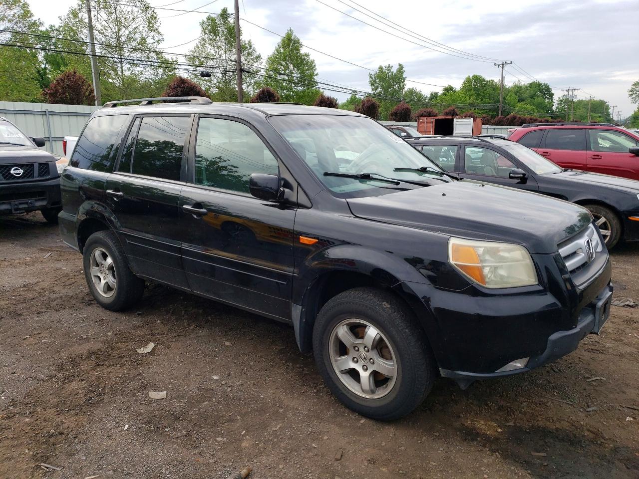 2007 Honda Pilot Ex Черный vin: 2HKYF18447H502294