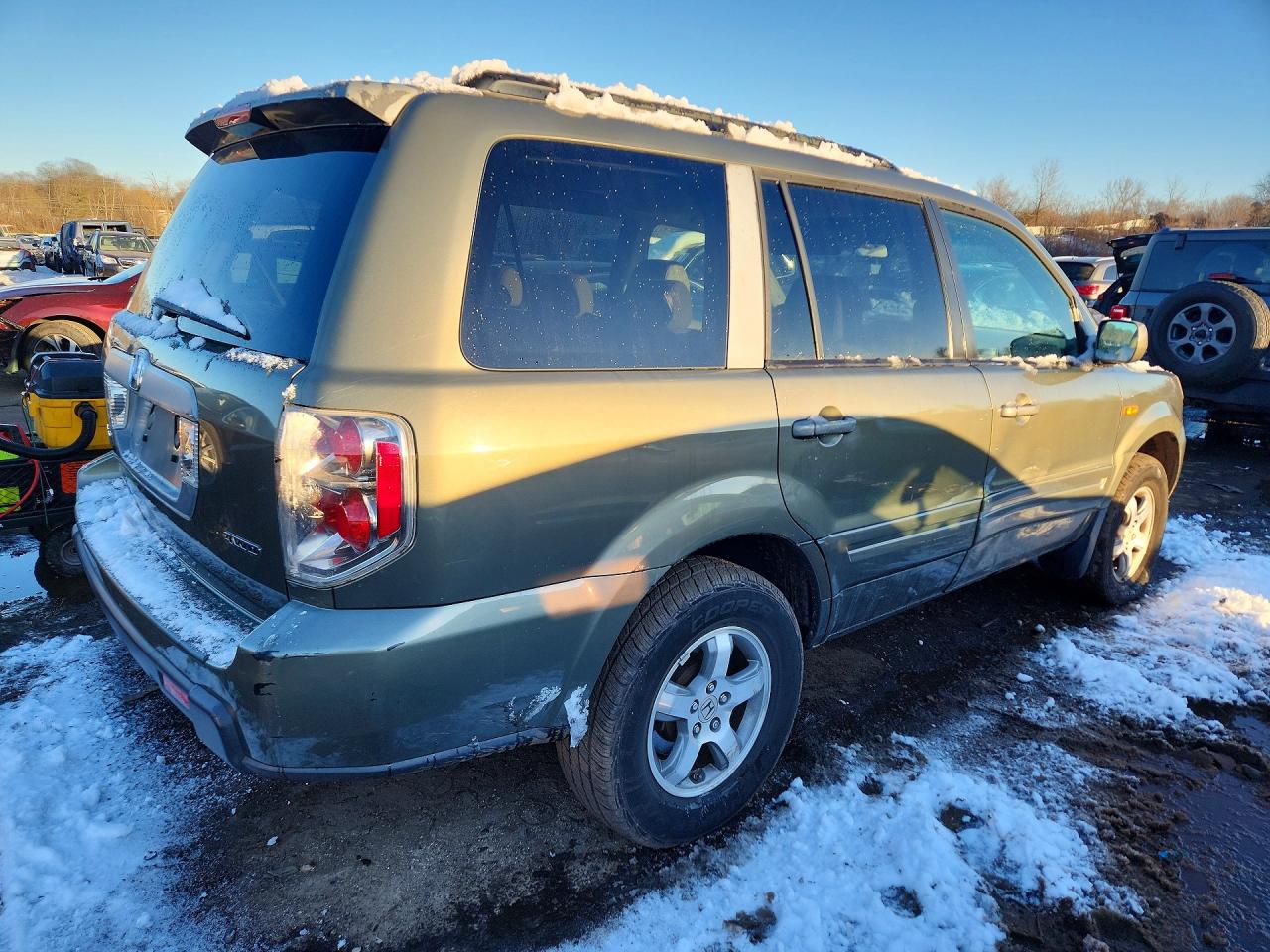 2007 Honda Pilot Ex Silver vin: 2HKYF18447H511657