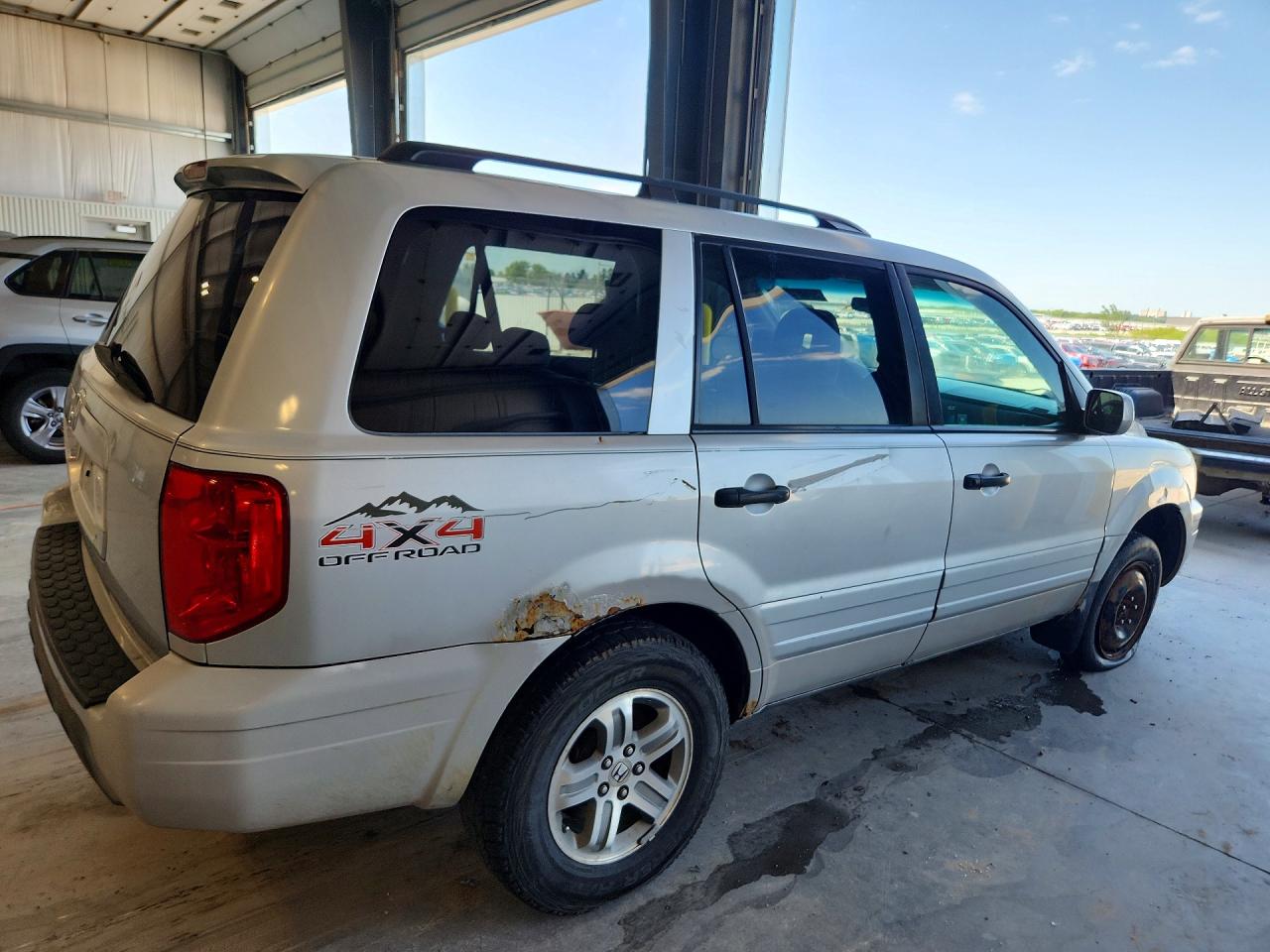2003 Honda Pilot Ex Gray vin: 2HKYF18453H613527