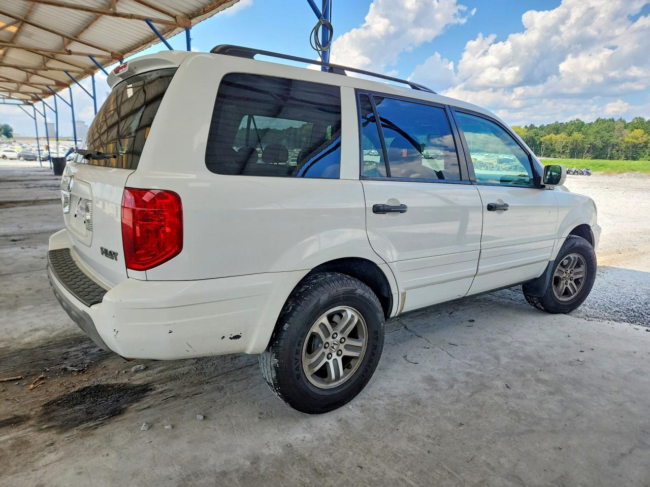 2004 Honda Pilot Ex White vin: 2HKYF18454H541844