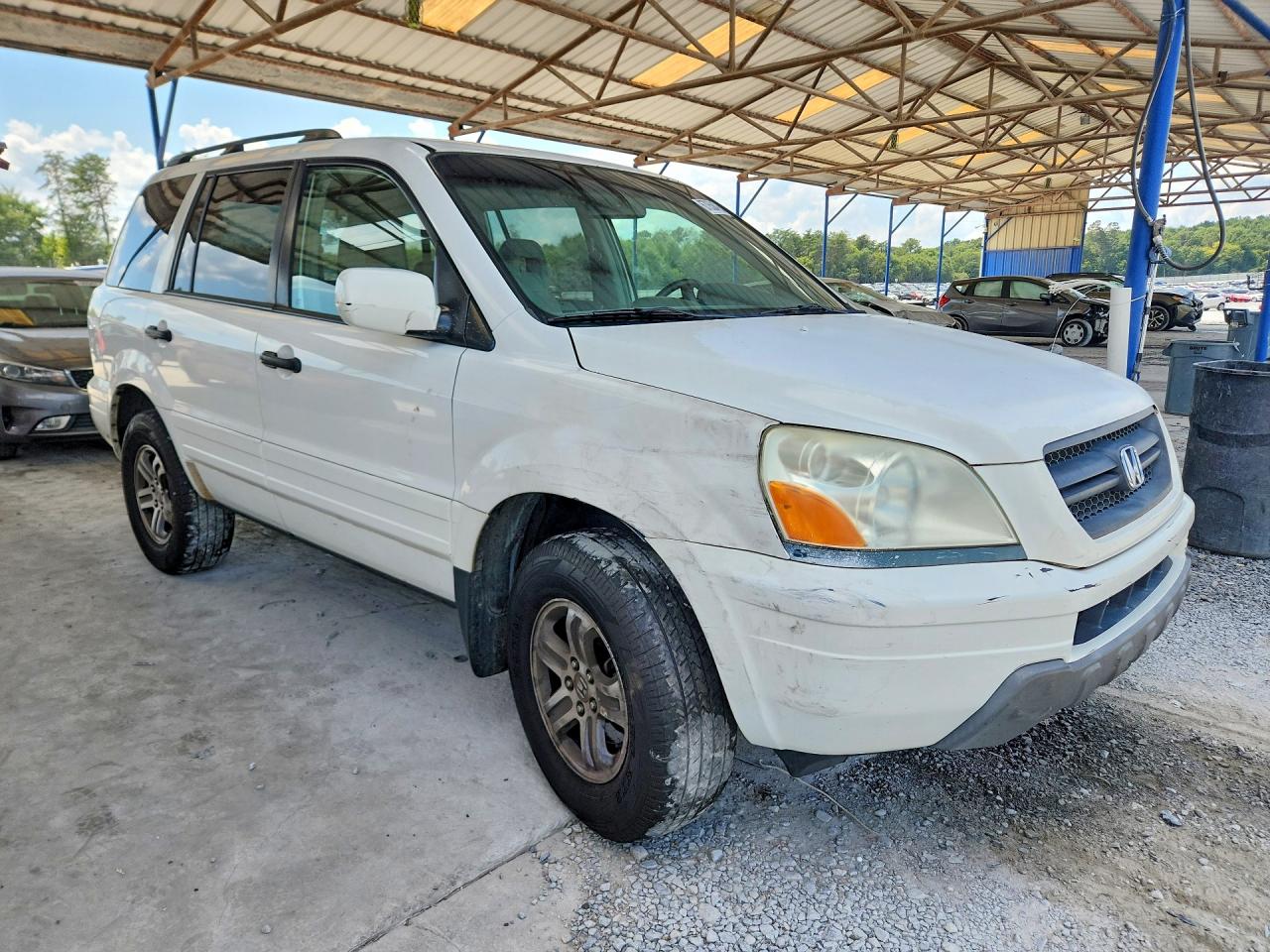 2004 Honda Pilot Ex White vin: 2HKYF18454H541844