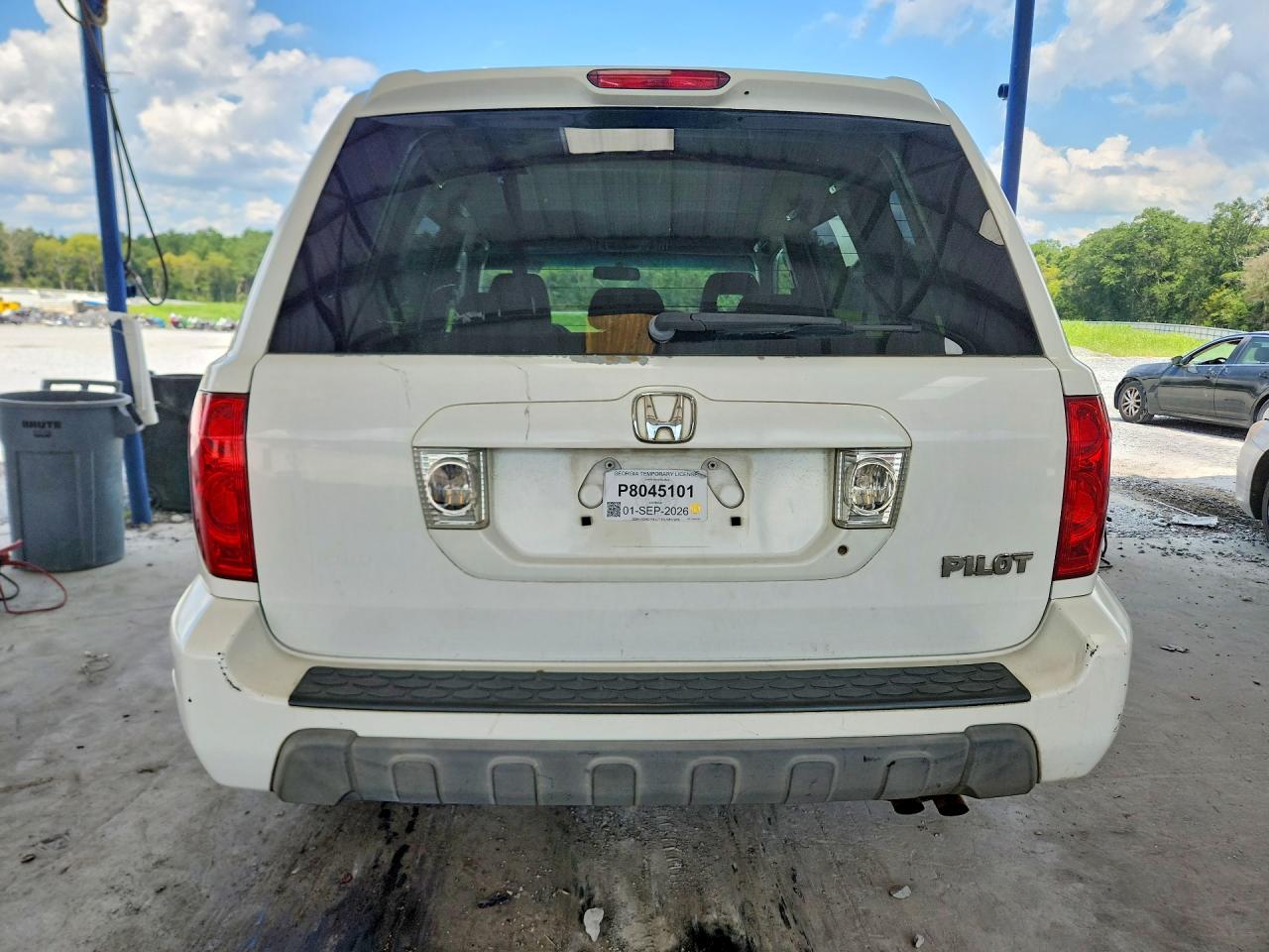 2004 Honda Pilot Ex White vin: 2HKYF18454H541844