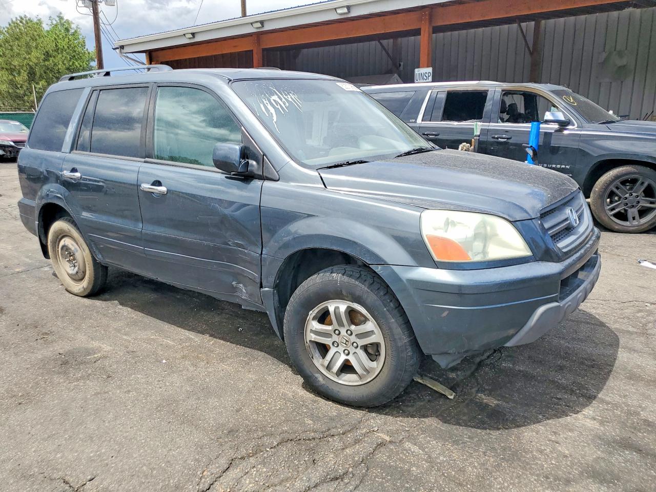 2004 Honda Pilot Ex Gray vin: 2HKYF18454H560782