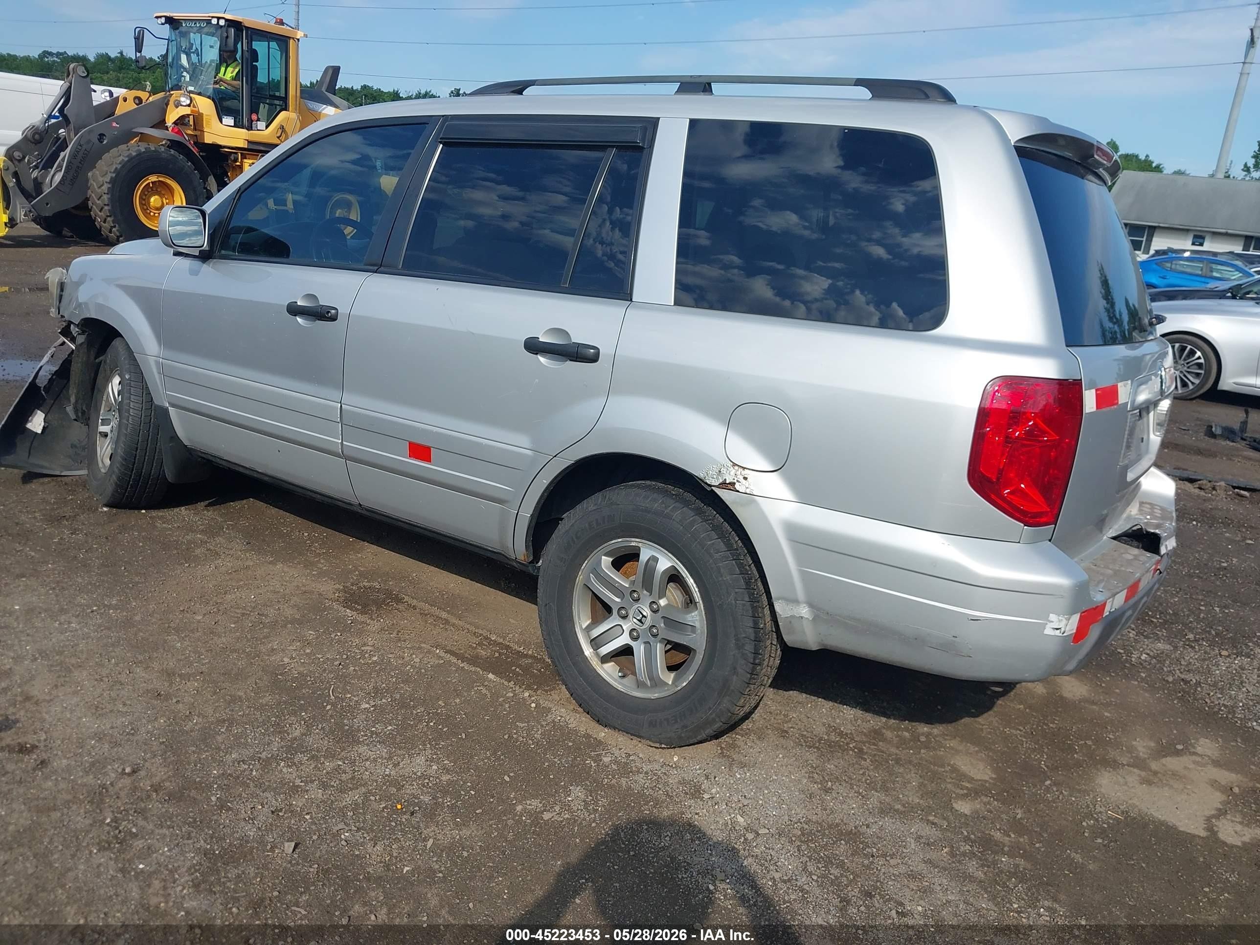 2004 Honda Pilot Ex Silver vin: 2HKYF18454H624044