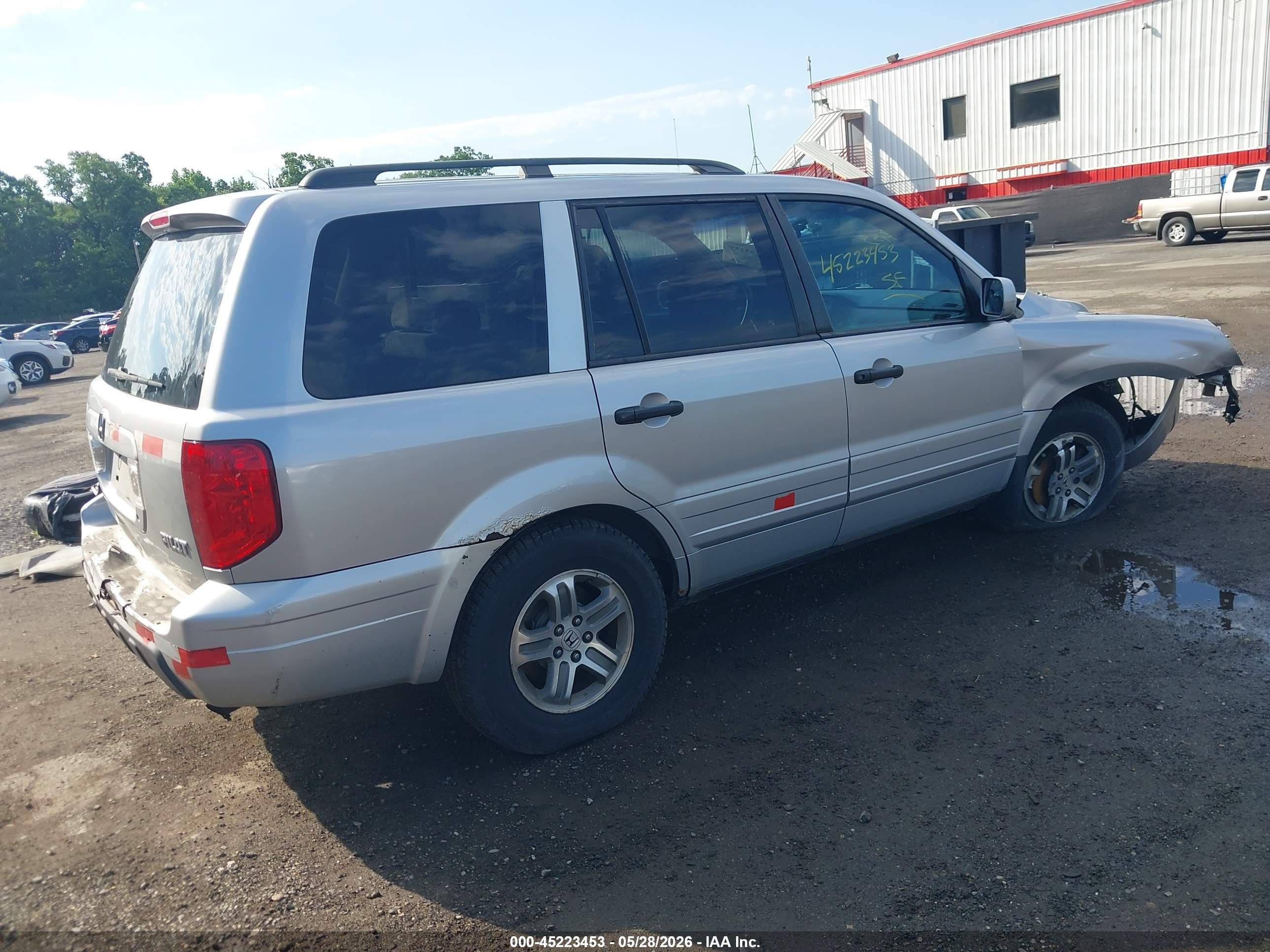 2004 Honda Pilot Ex Silver vin: 2HKYF18454H624044