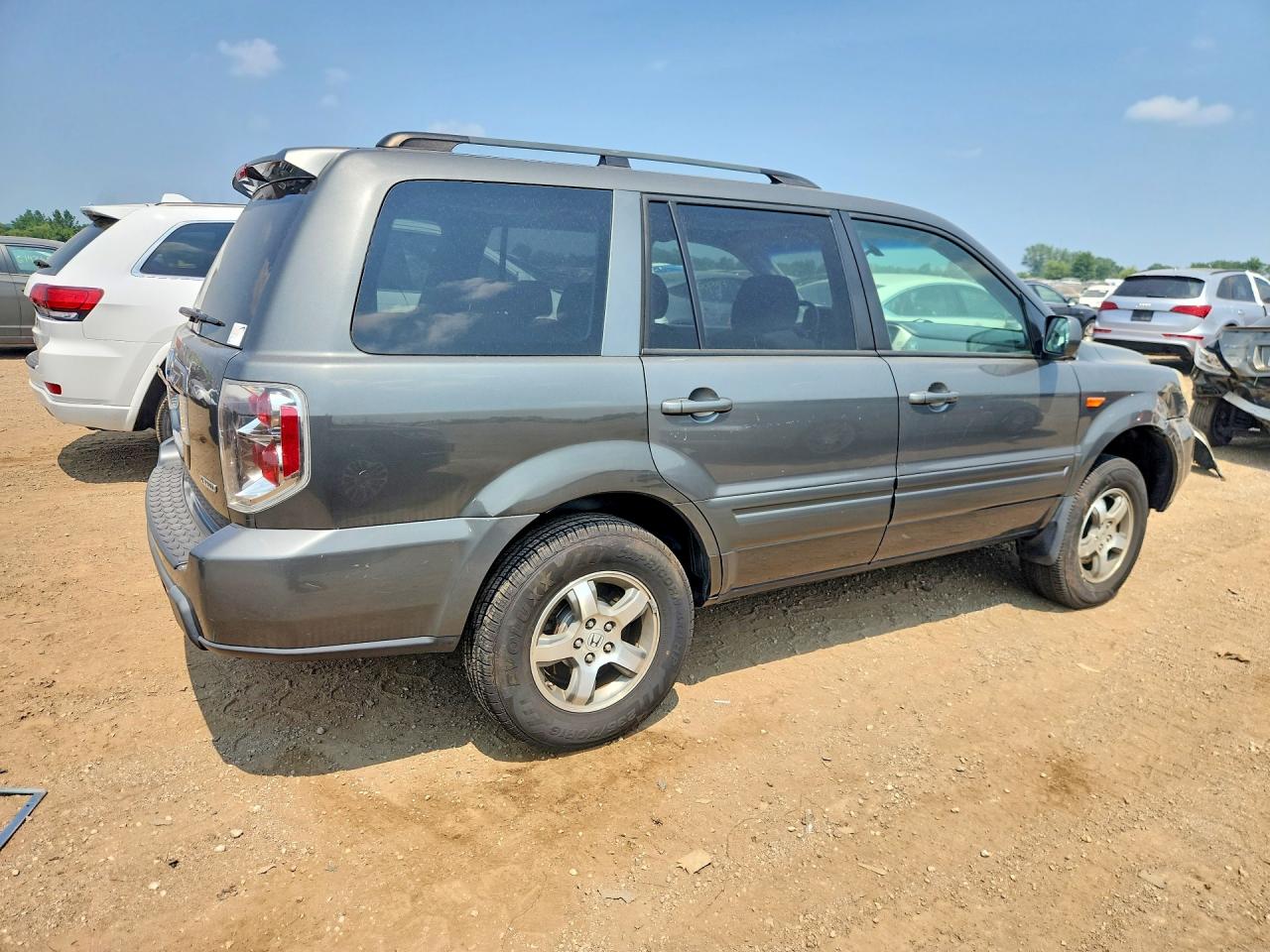 2007 Honda Pilot Ex Gray vin: 2HKYF18457H505172