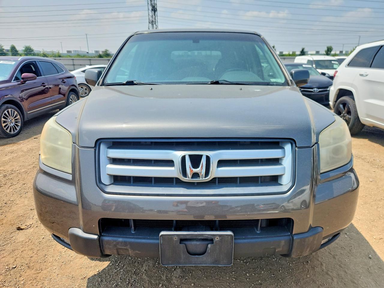 2007 Honda Pilot Ex Gray vin: 2HKYF18457H505172