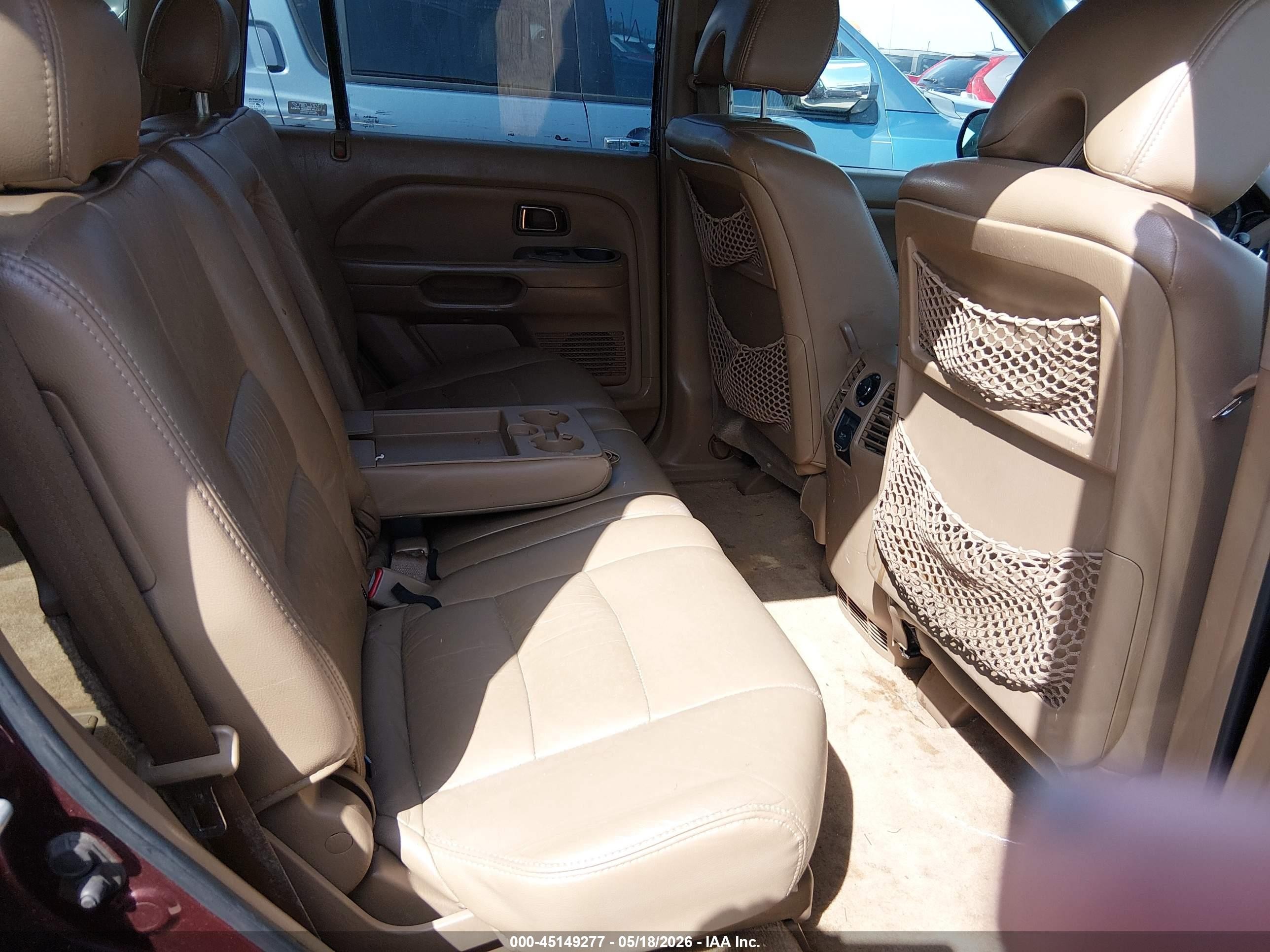 2007 Honda Pilot Ex Burgundy vin: 2HKYF18457H513899