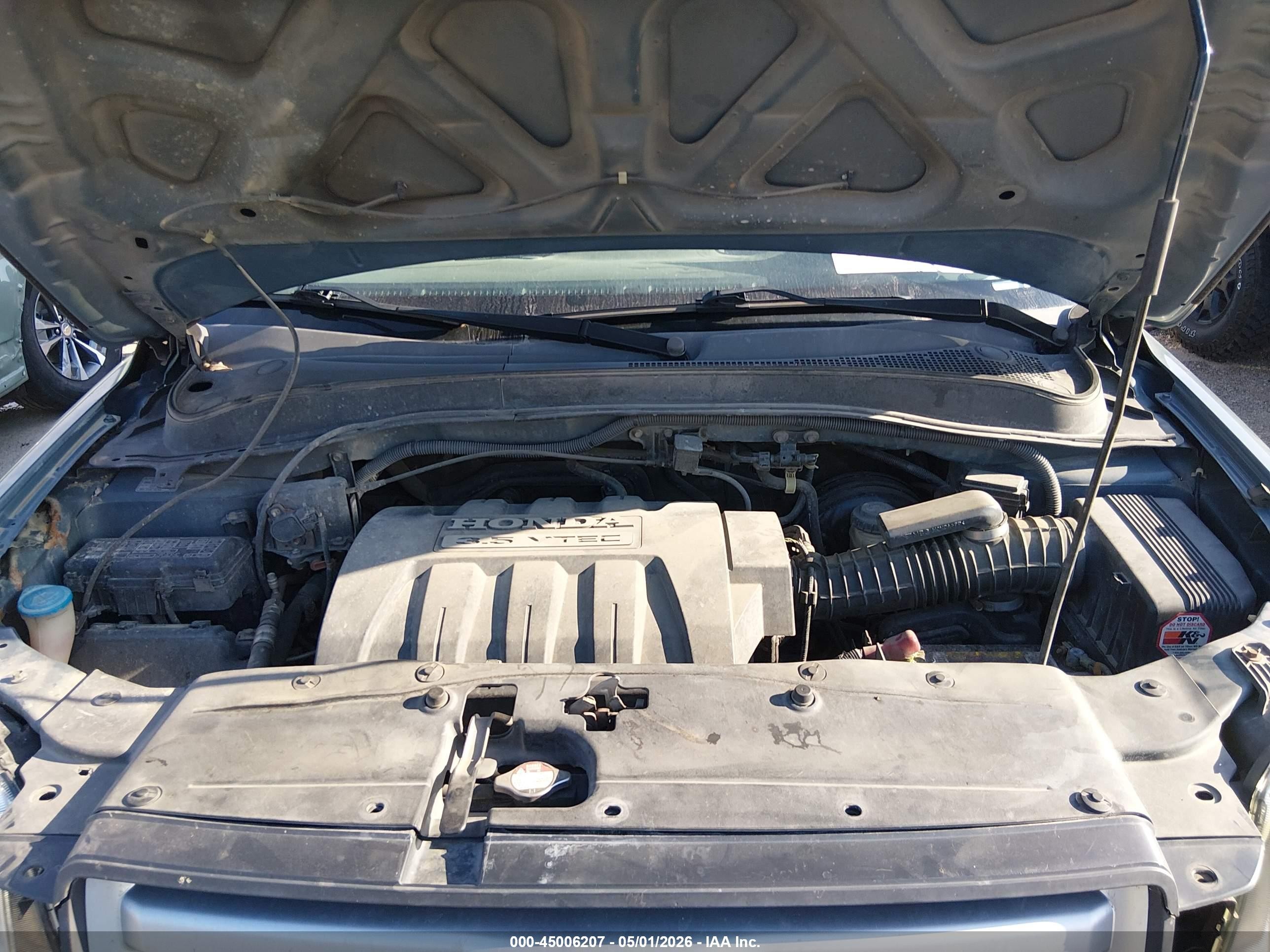 2007 Honda Pilot Ex Light Blue vin: 2HKYF18457H527530