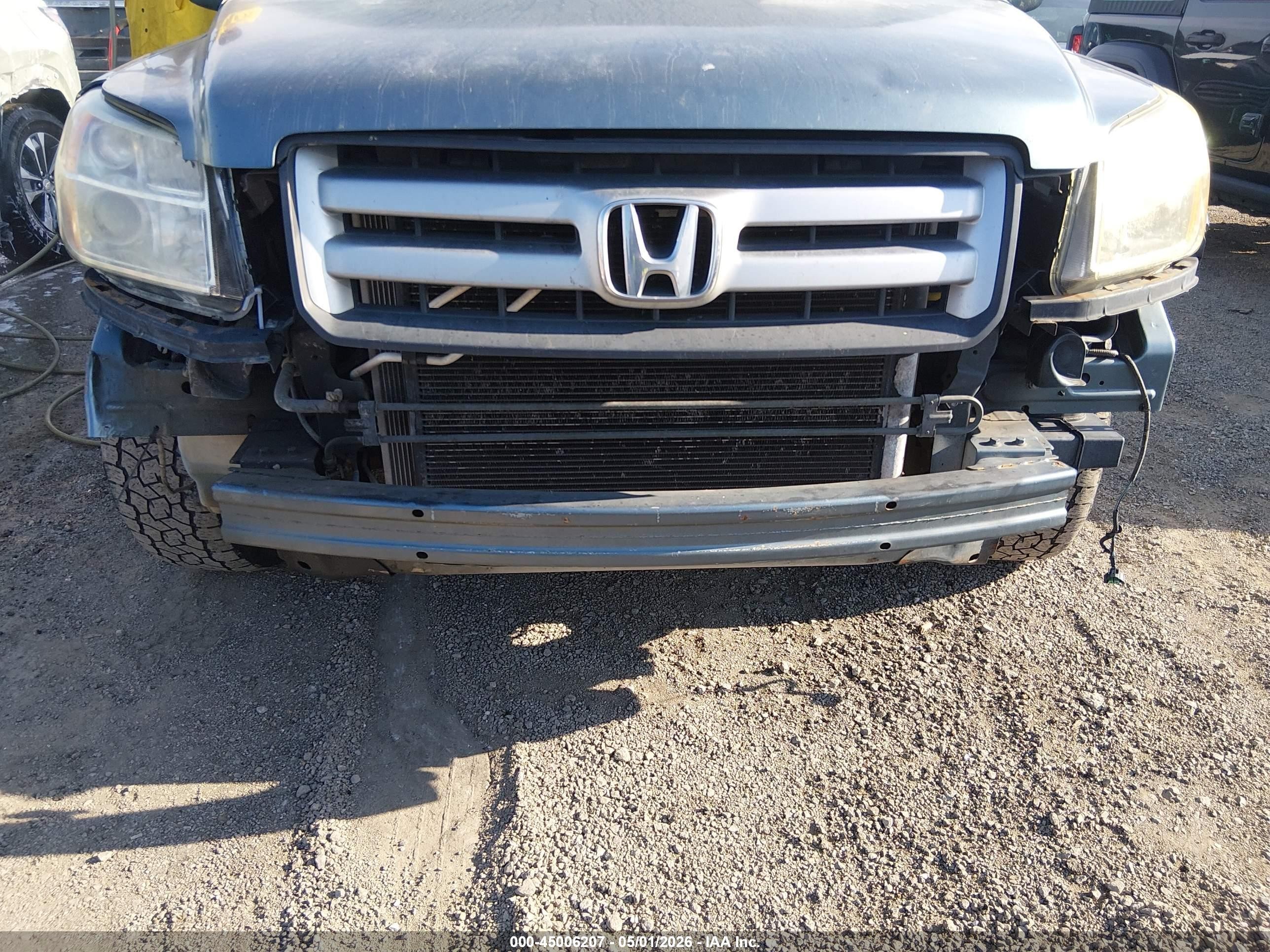 2007 Honda Pilot Ex Light Blue vin: 2HKYF18457H527530