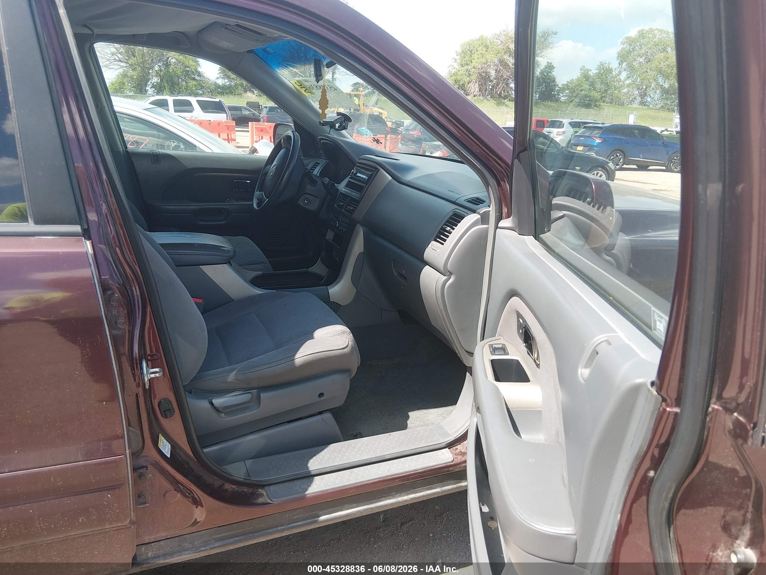 2007 Honda Pilot Ex Purple vin: 2HKYF18457H538379