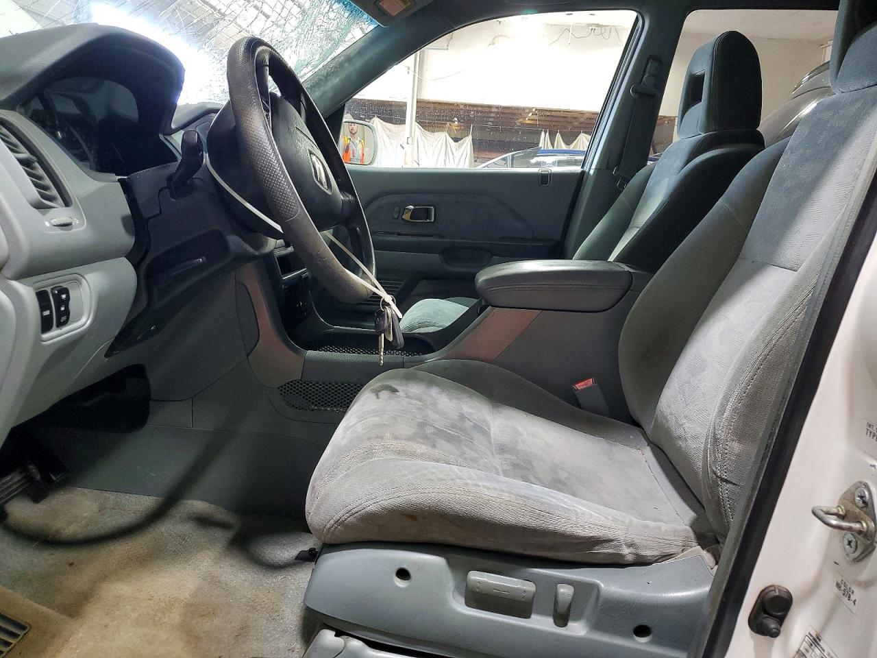 2003 Honda Pilot Ex White vin: 2HKYF18463H508110