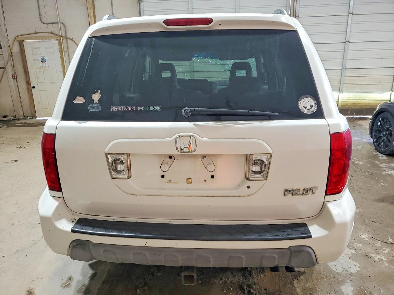 2003 Honda Pilot Ex White vin: 2HKYF18463H508110