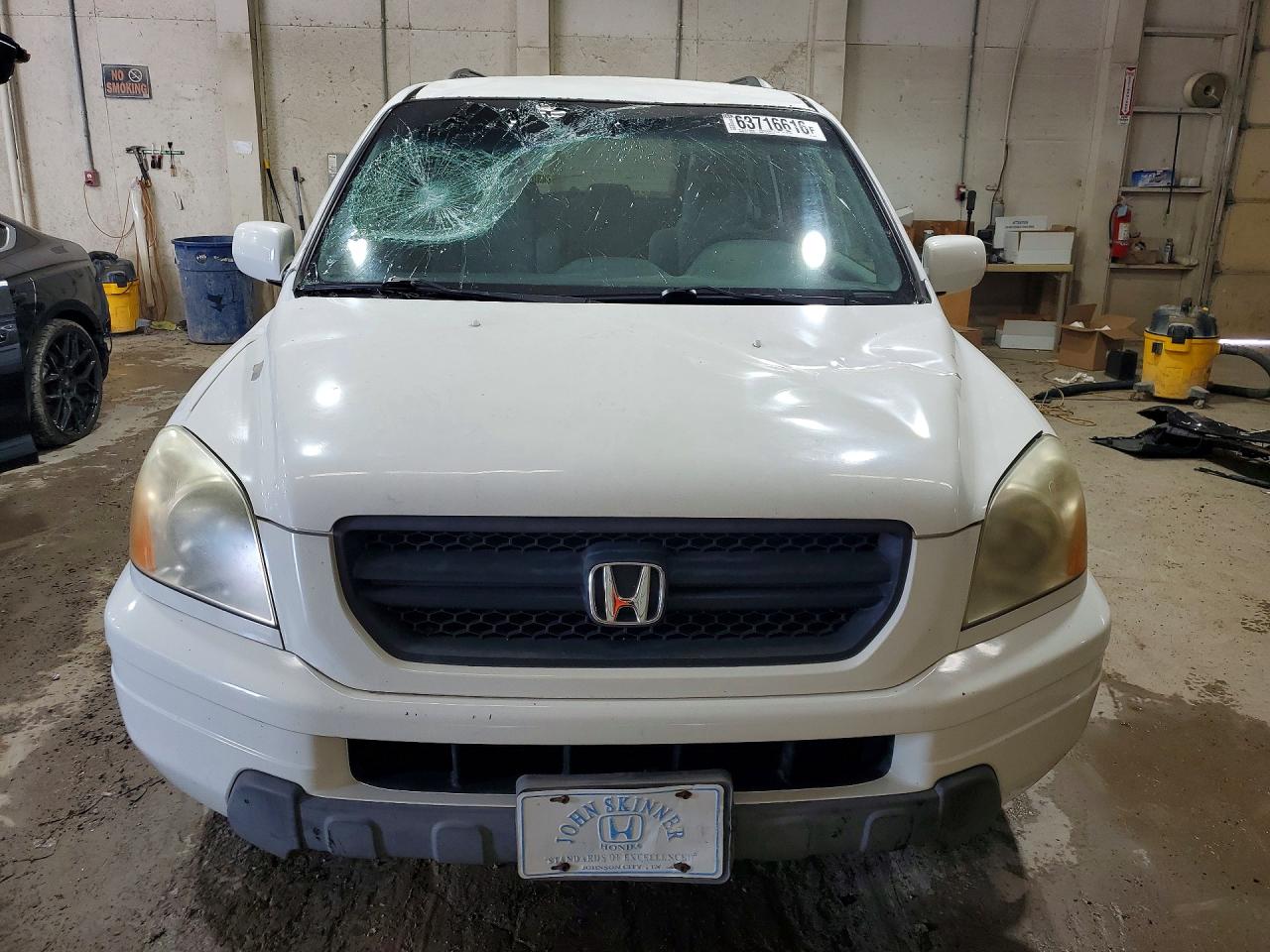 2003 Honda Pilot Ex White vin: 2HKYF18463H508110