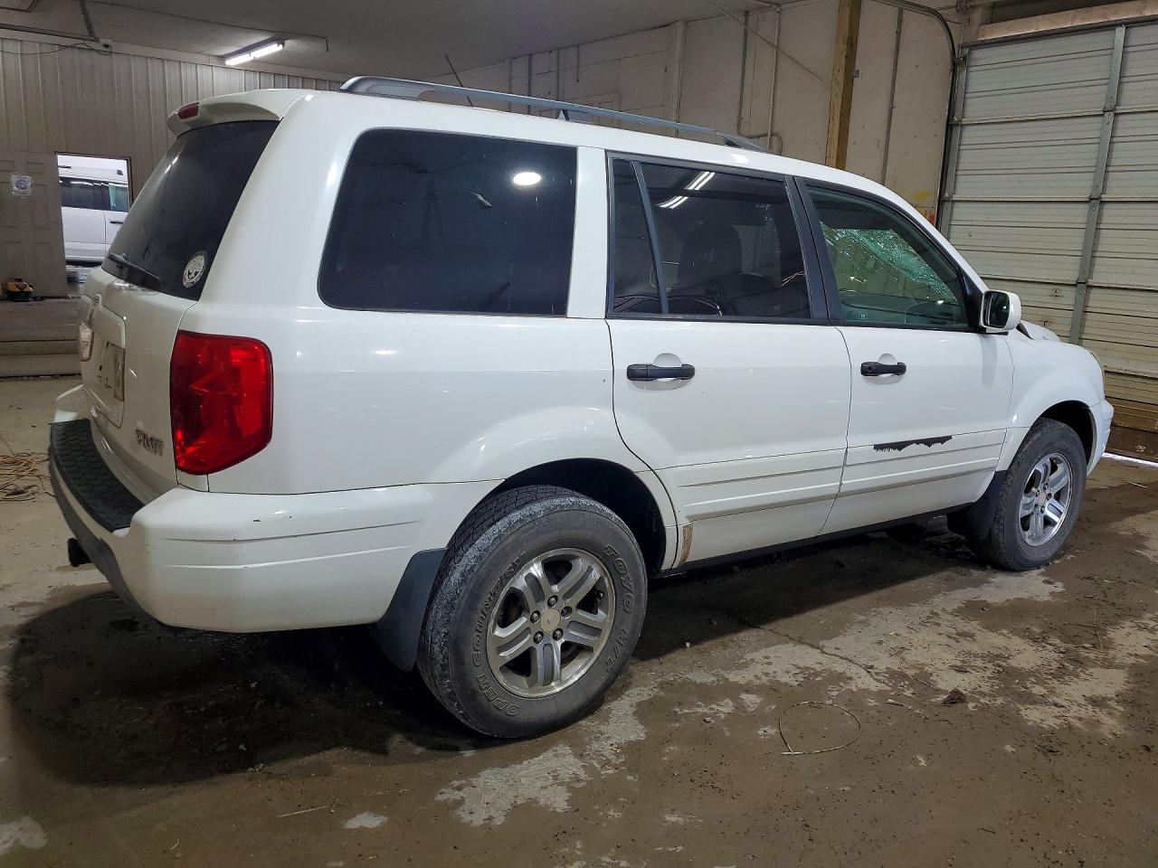 2003 Honda Pilot Ex White vin: 2HKYF18463H508110